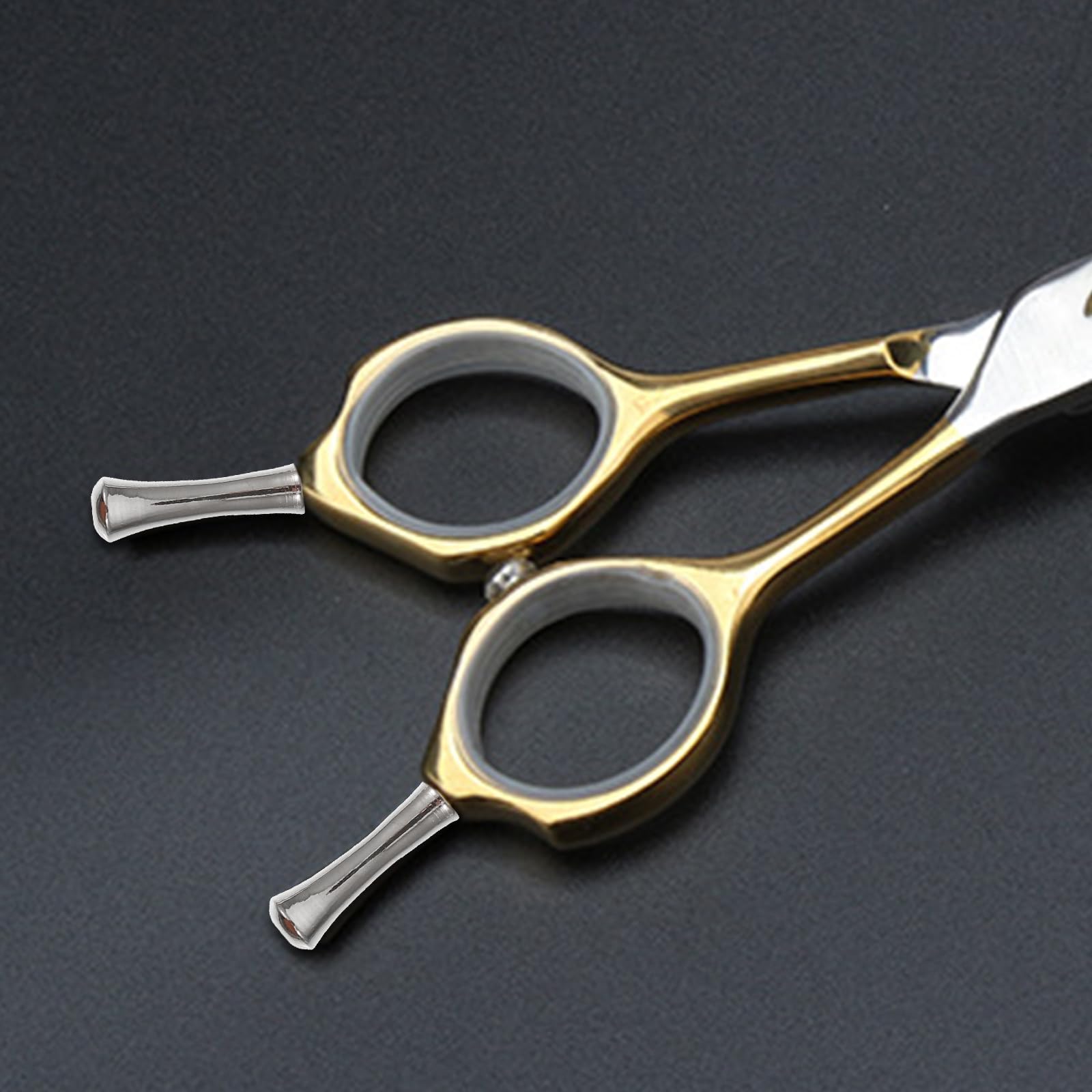 VILLCASE 10Pcs Pet Hair Finger Replacement Scissor Parts, Stainless Steel Finger Rest Scissor for Pet Metal Scissor Parts Nails
