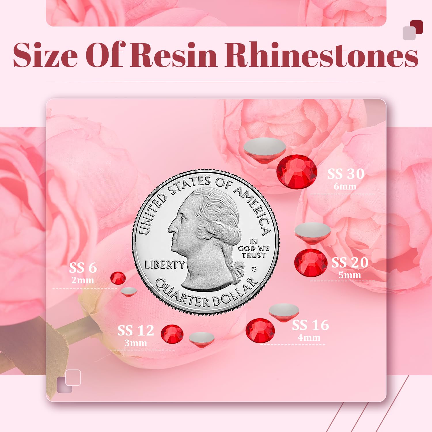 4000Pcs 4Mm Resin Rhinestones In Bulk (Red), Bedazzling Flatback Crystals For Crafts Diy Nail Decoration, Gems Charms For Tumble