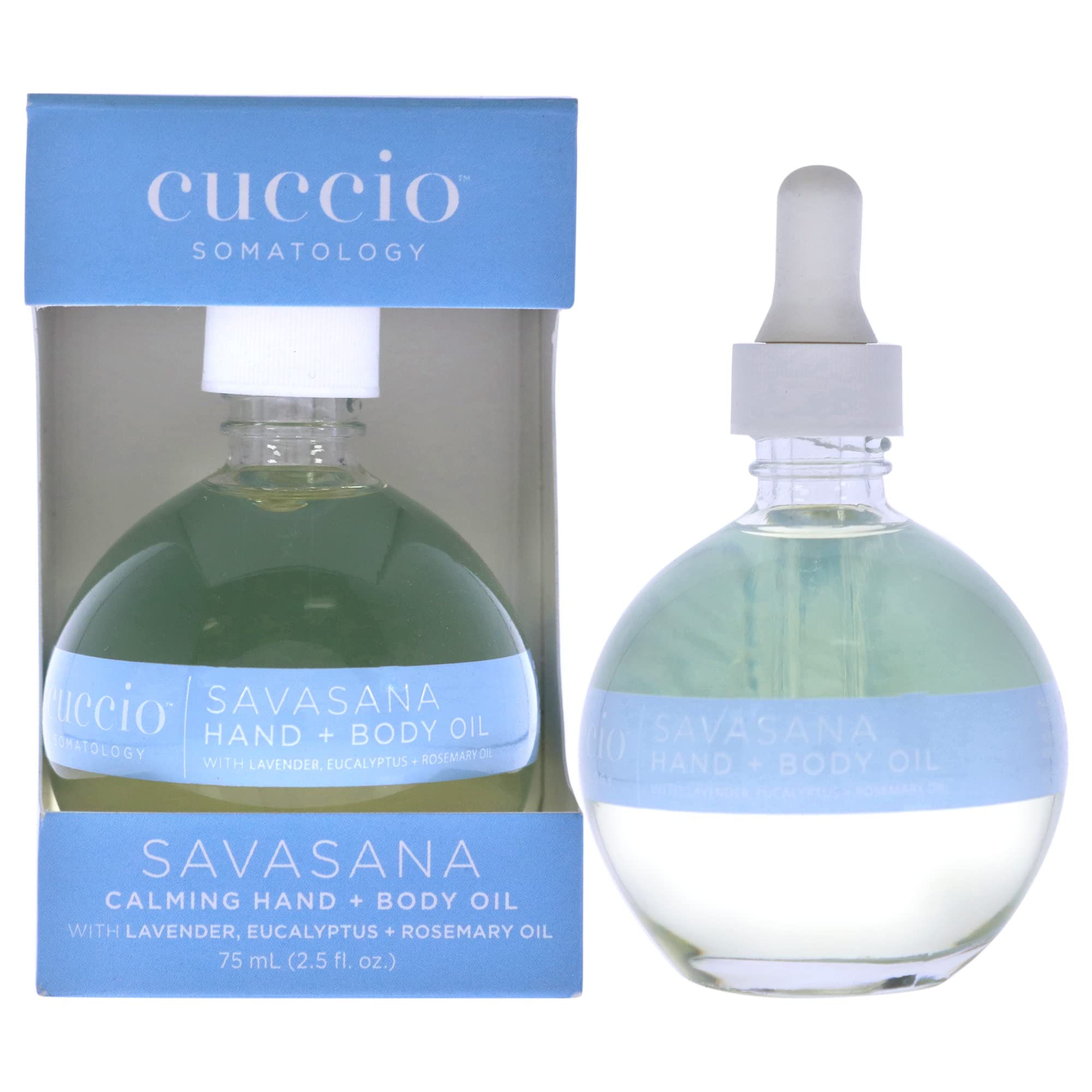 cuccio SOMATOLOGY Savasana Calming Hand and Body Oil - Intensely Moisturizing And Hydrating Blend - Made With Lavender, Eucalypt