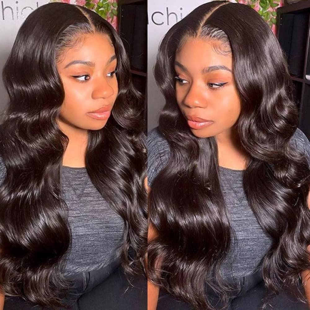 Beeos 13X6 Full Frontal Skinlike Real Hd Lace Wig, 0.10Mm Ultra-Thin Invisible Hd Lace 180% Density Pre-Plucked Bleached Small K