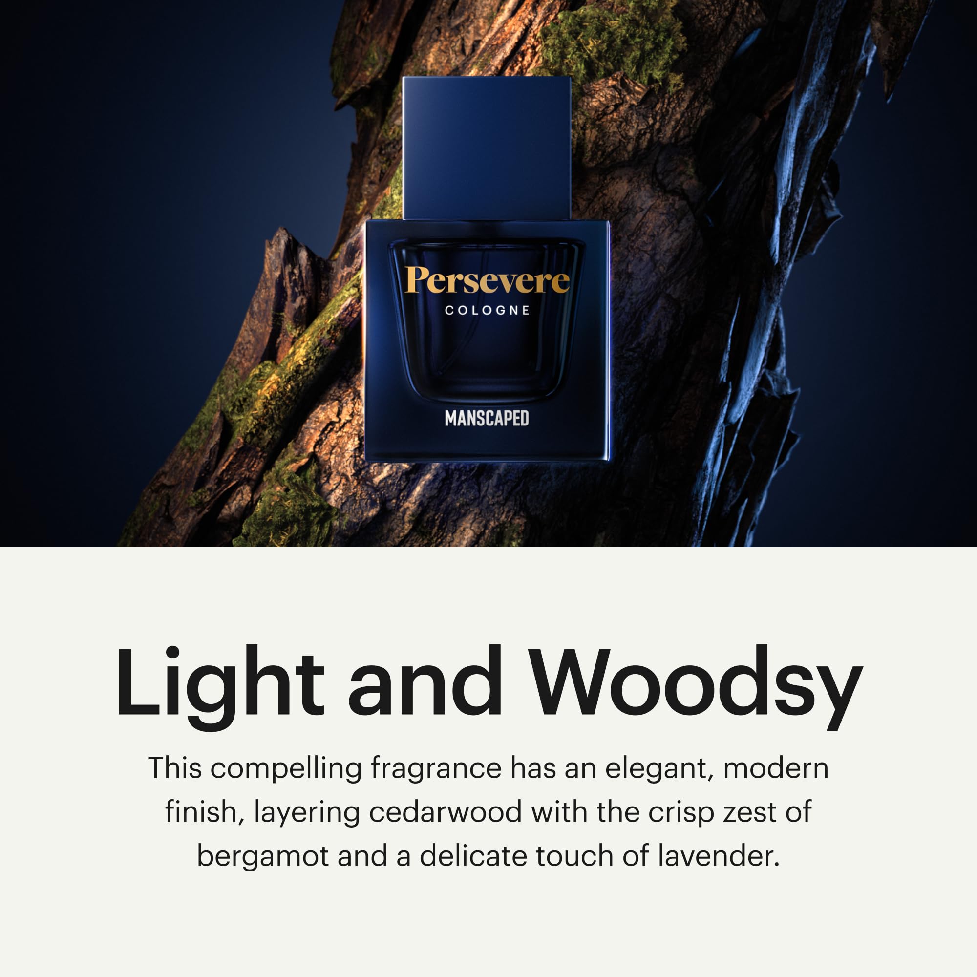 Manscaped Persevere Cologne, Men'S Eau De Toilette Body Spray Light & Woodsy, Paraben-Free, 50Ml