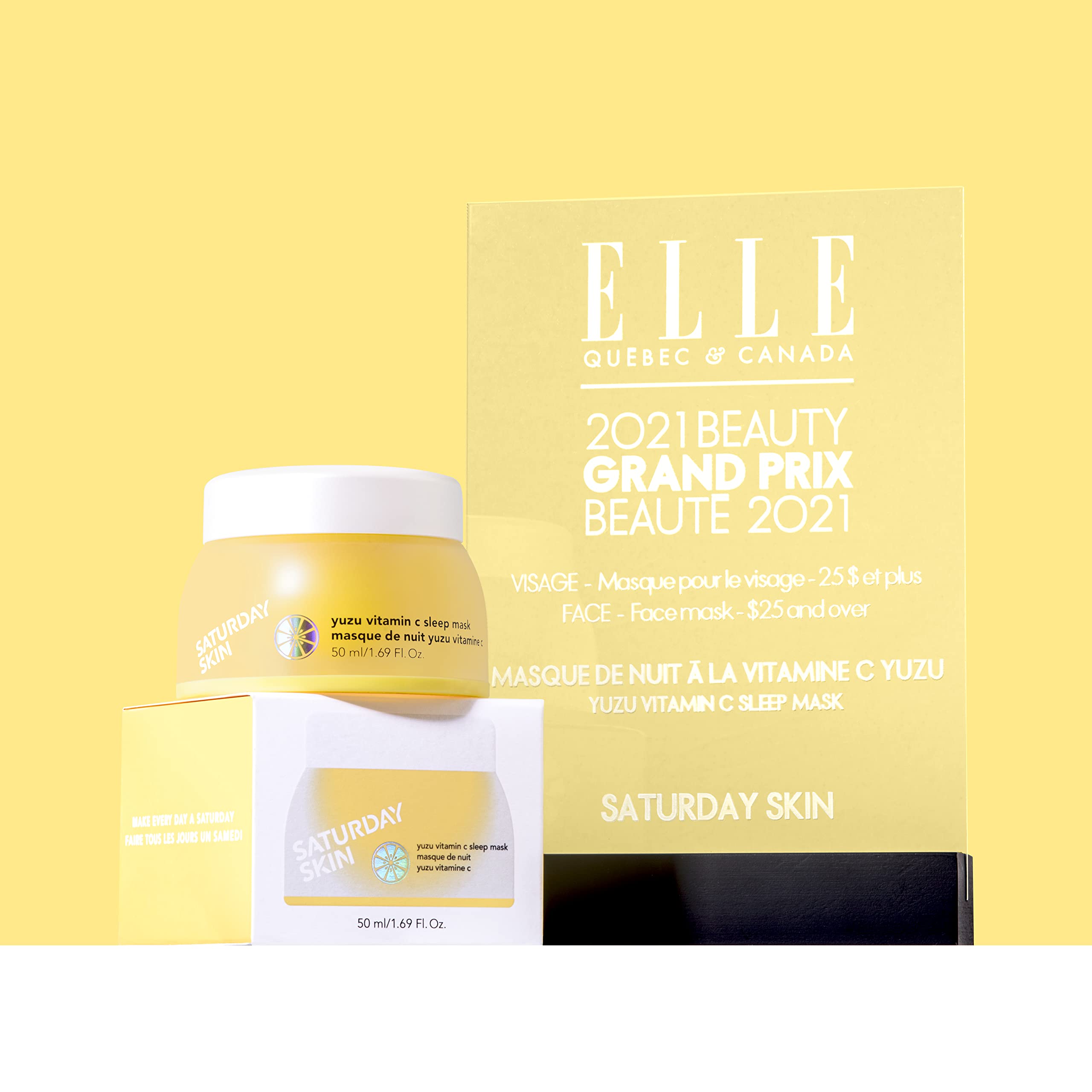 Saturday Skin Yuzu Vitamin C Sleep Overnight Face Mask Skin Care Retinol Niacinamide Face Moisturizer Brightening Sleeping Mask,