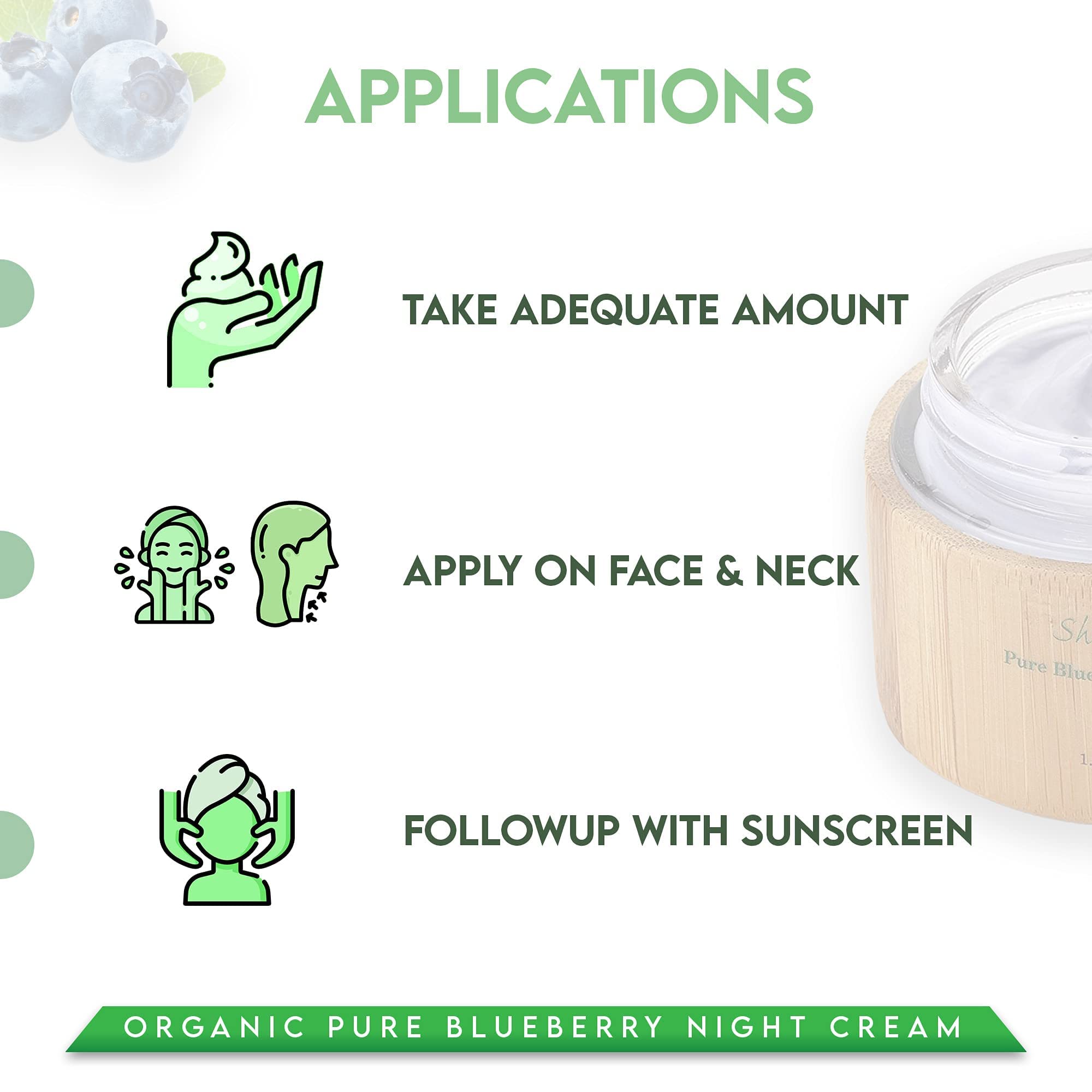 Shira Shir Organic Blueberry Night Cream for Nourished, Wrinkle-Free, Radiant Skin. Moisturizer Face Cream with Anti-Aging Formu