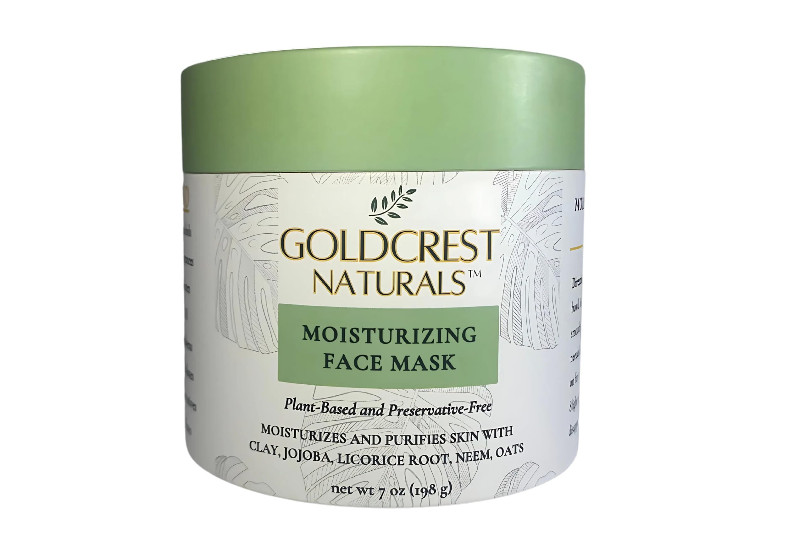 Goldcrest Naturals Moisturizing Face Mask For Dry Skin  Organic & Natural Skincare With Neem & Clay  Hydrates & Softens Skin 