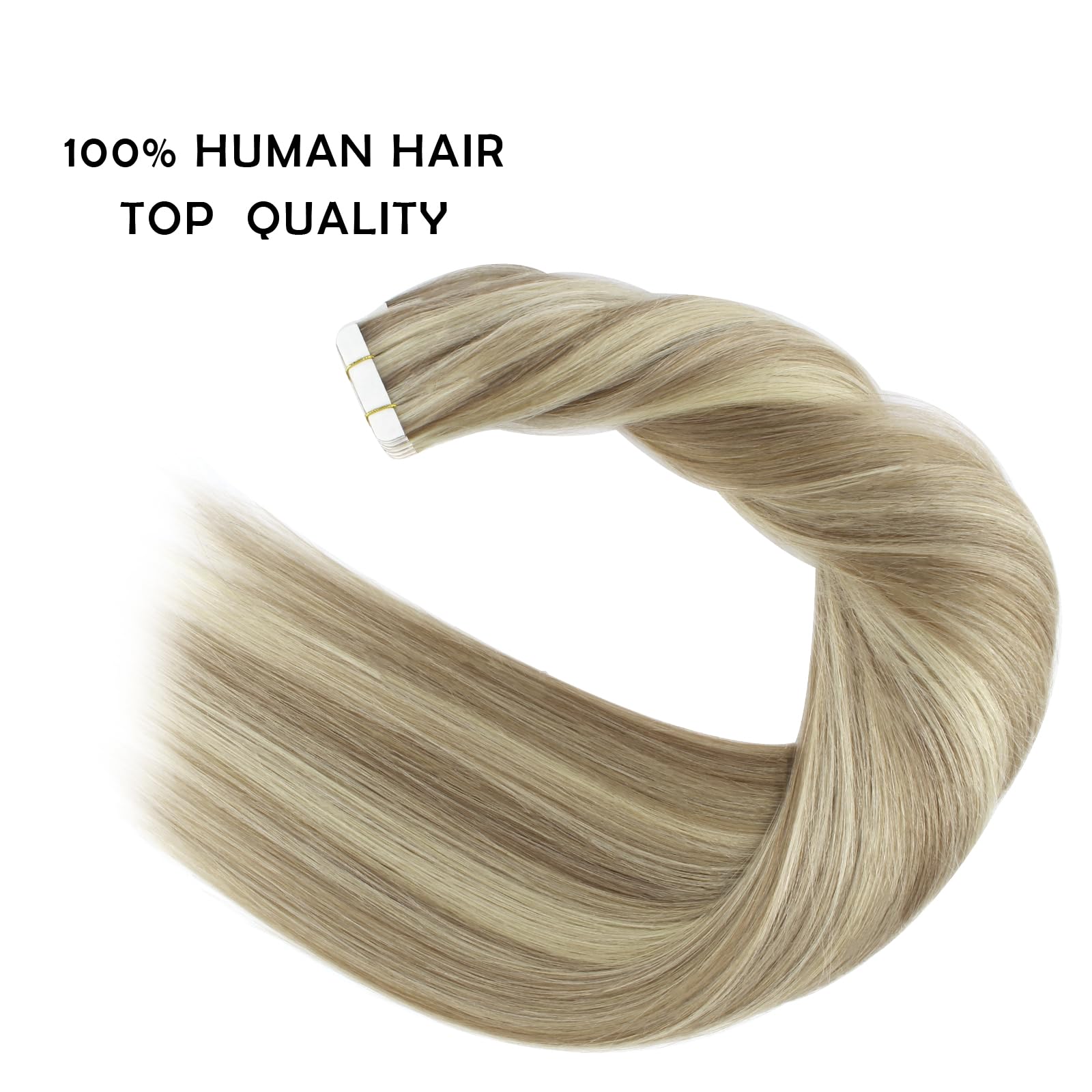 Sassina 14 Inch Human Hair Tape In Extensions 50 Grams Remy Tape In Hair Extensions Human Hair 20 Pcs Swedish Blonde And Ash Blo
