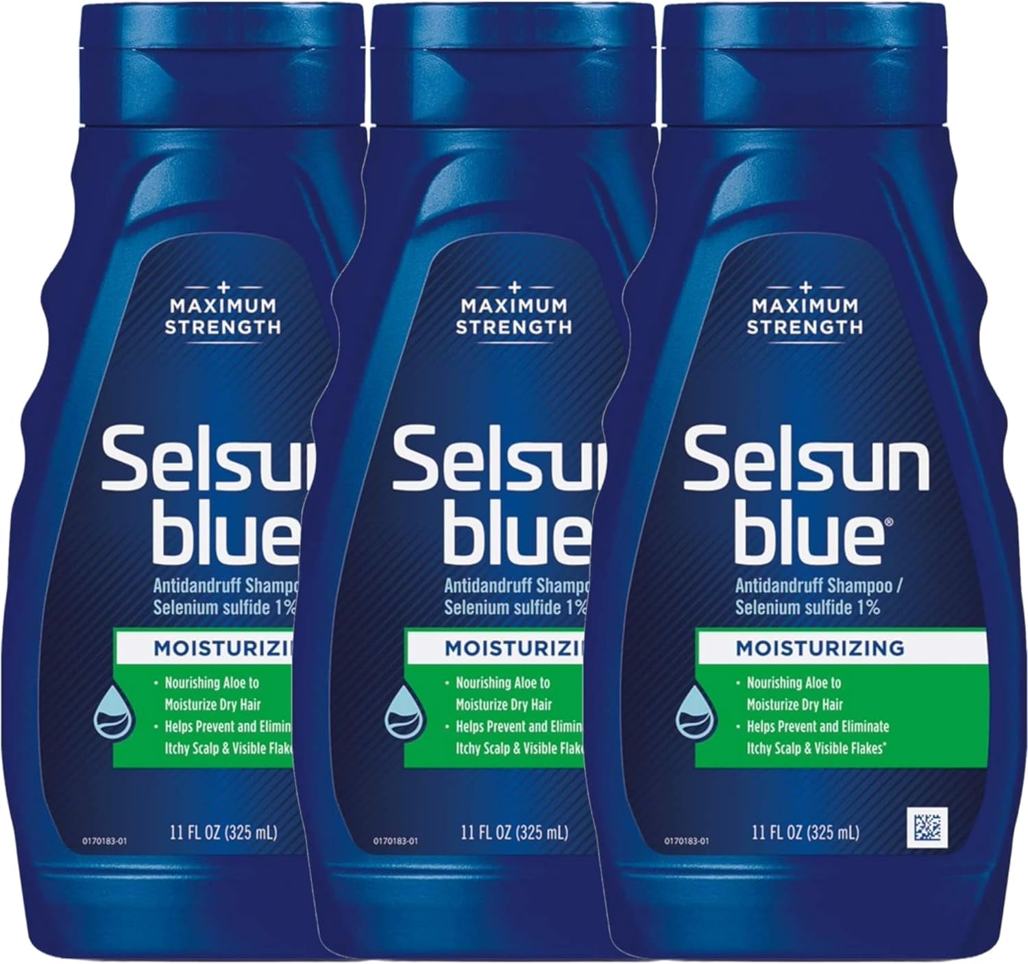 Selsun Blue Moisturizing With Aloe Dandruff Shampoo 11 Oz (Pack Of 3)