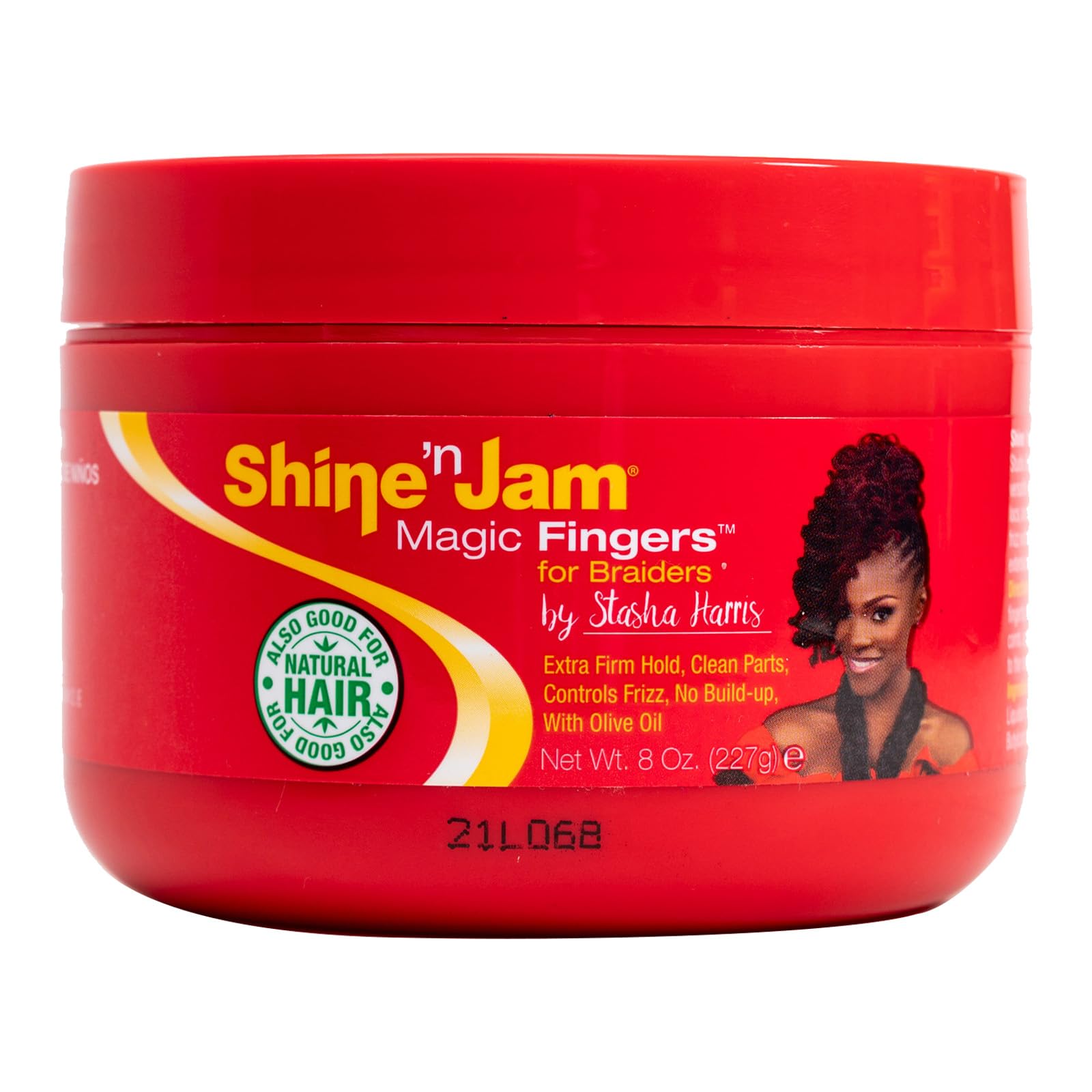 Ampro Shine-N-Jam Magic Fingers Gel For Braids - Provides Firm Hold With Non-Greasy Shine - Strengthens Hair With Silk Proteins
