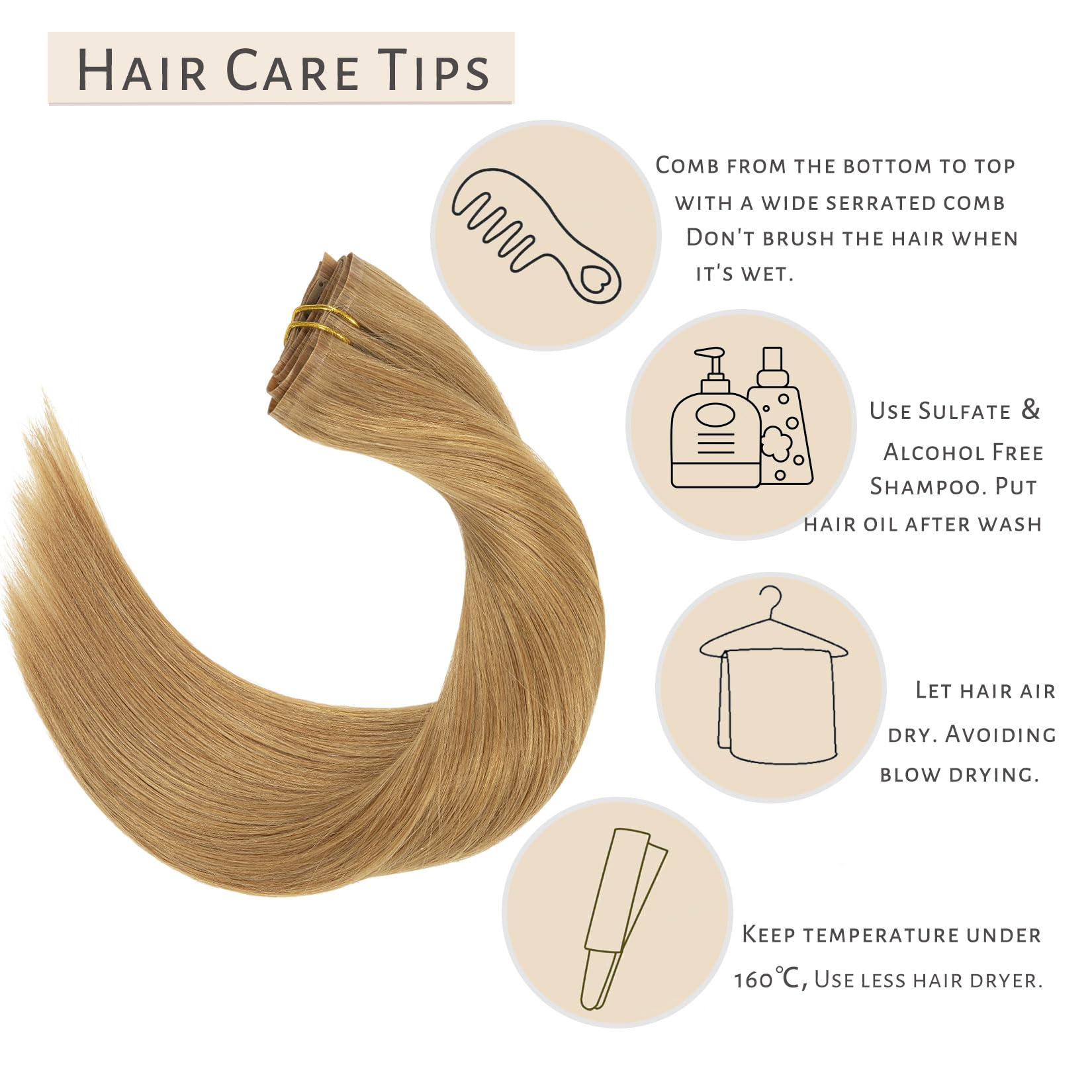 Caliee Human Hair Clip In Extensions 7Pcs Invisible Pu Skin Weft Seamless Hair Extensions Clip In Not Tangled Fluffy Caramel Blo