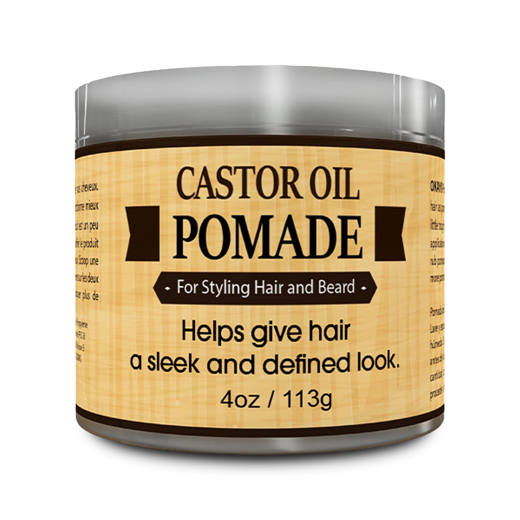 OKAY | Mens Castor Oil Beard and Hair Pomade | For All Hair Types & Textures | All Day Hold | Sleek, Defined Look | Free of Sil