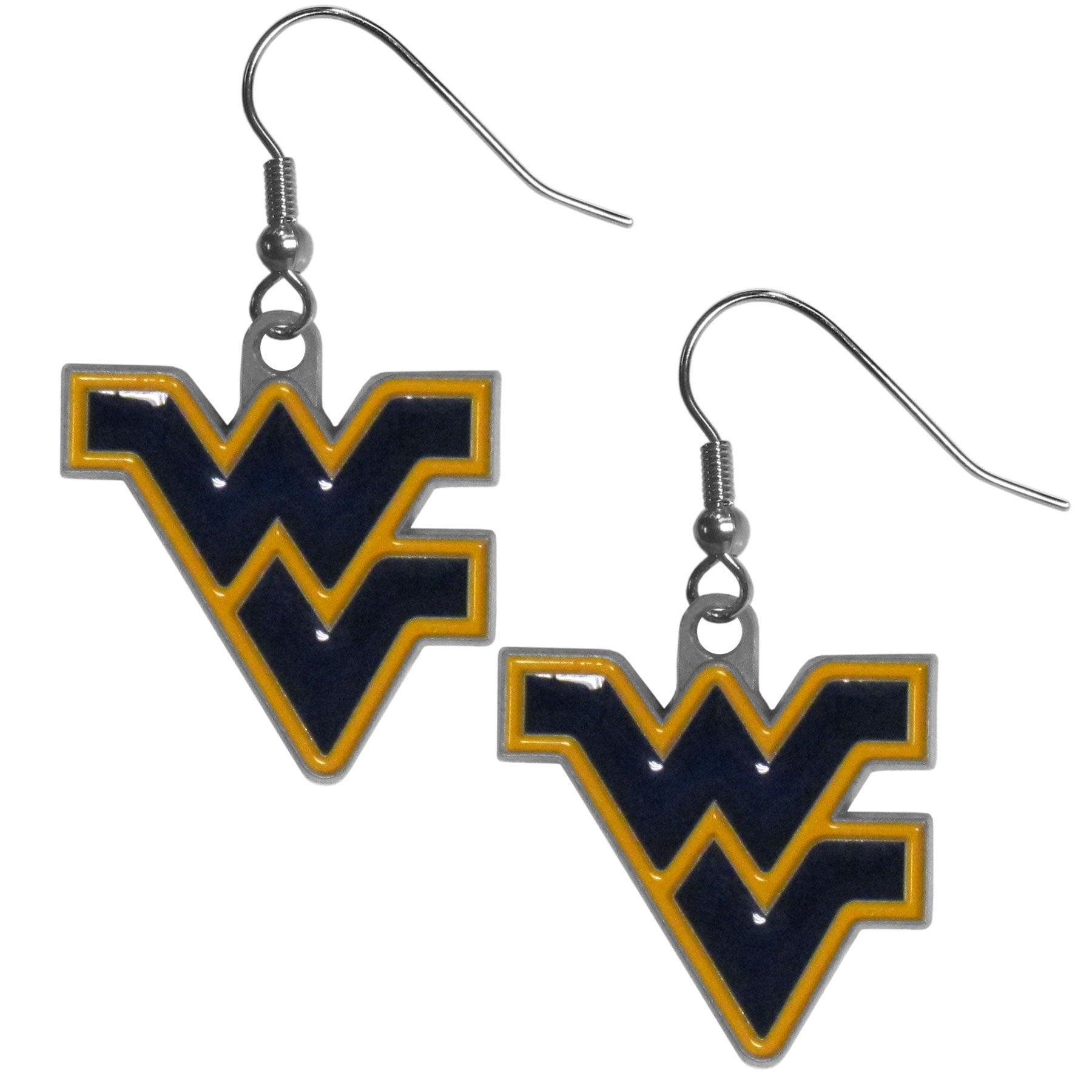 NCAA Siskiyou Sports Womens West Virginia Mountaineers Dangle Earrings One Size Team Color