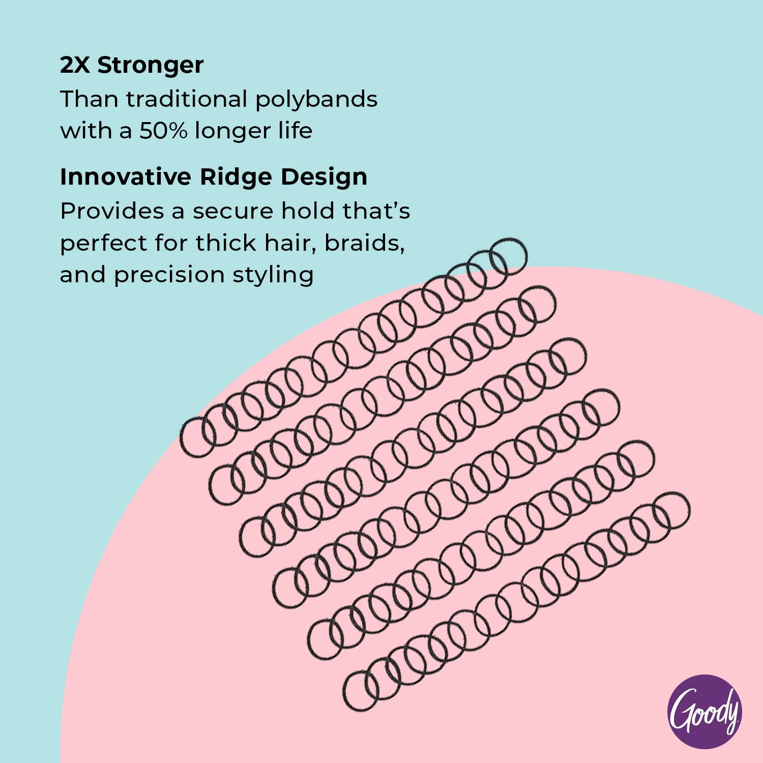 Goody Ouchless Womens Polyband Elastic Hair Tie - 150 Count, Black - Fine Hair - Hair Accessories To Style With Ease And Keep Yo