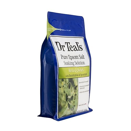 Dr Teal's Epsom Salt Soaking Solution with Eucalyptus Spearmint, 48 Oz