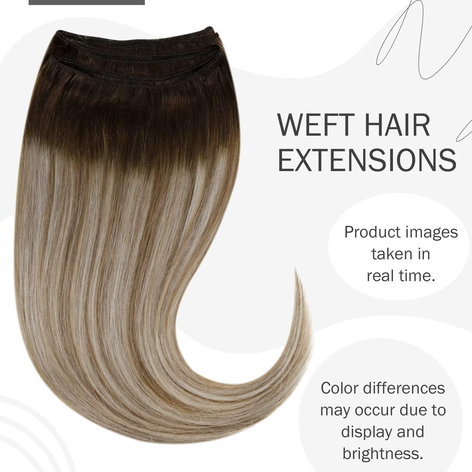 Hetto Sew In Hair Extensions Real Weft Hair Extensions Ombre Sew In Remy Hair Extensions Remy Hair Weft Brown To Medium Brown Wi