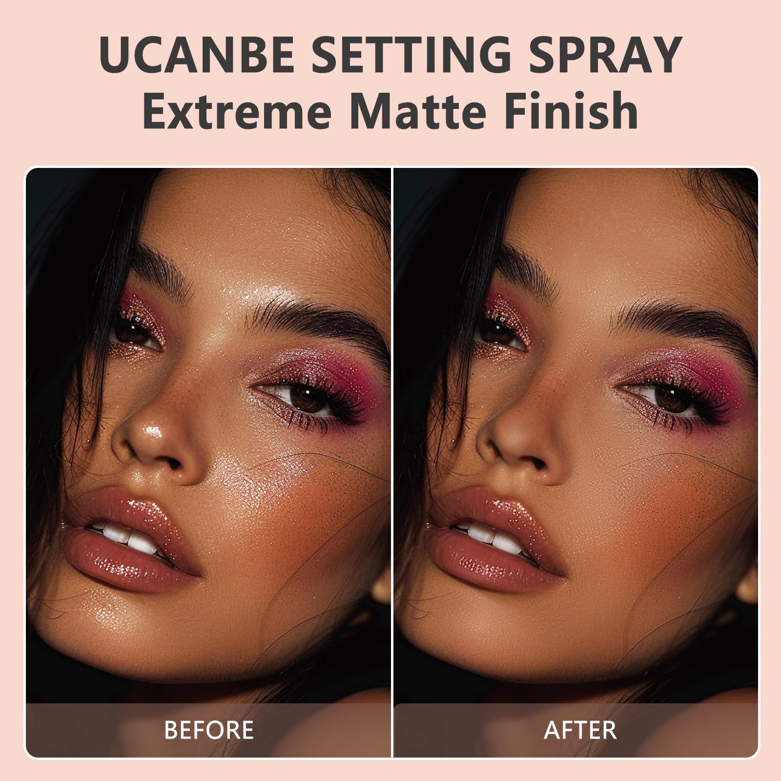 Ucanbemakeup Long Lasting Makeup Setting Spray Kit - 3.38 Fl Oz Super Matte Finish Setting Mist Lightweight Face Make Up Fixer F