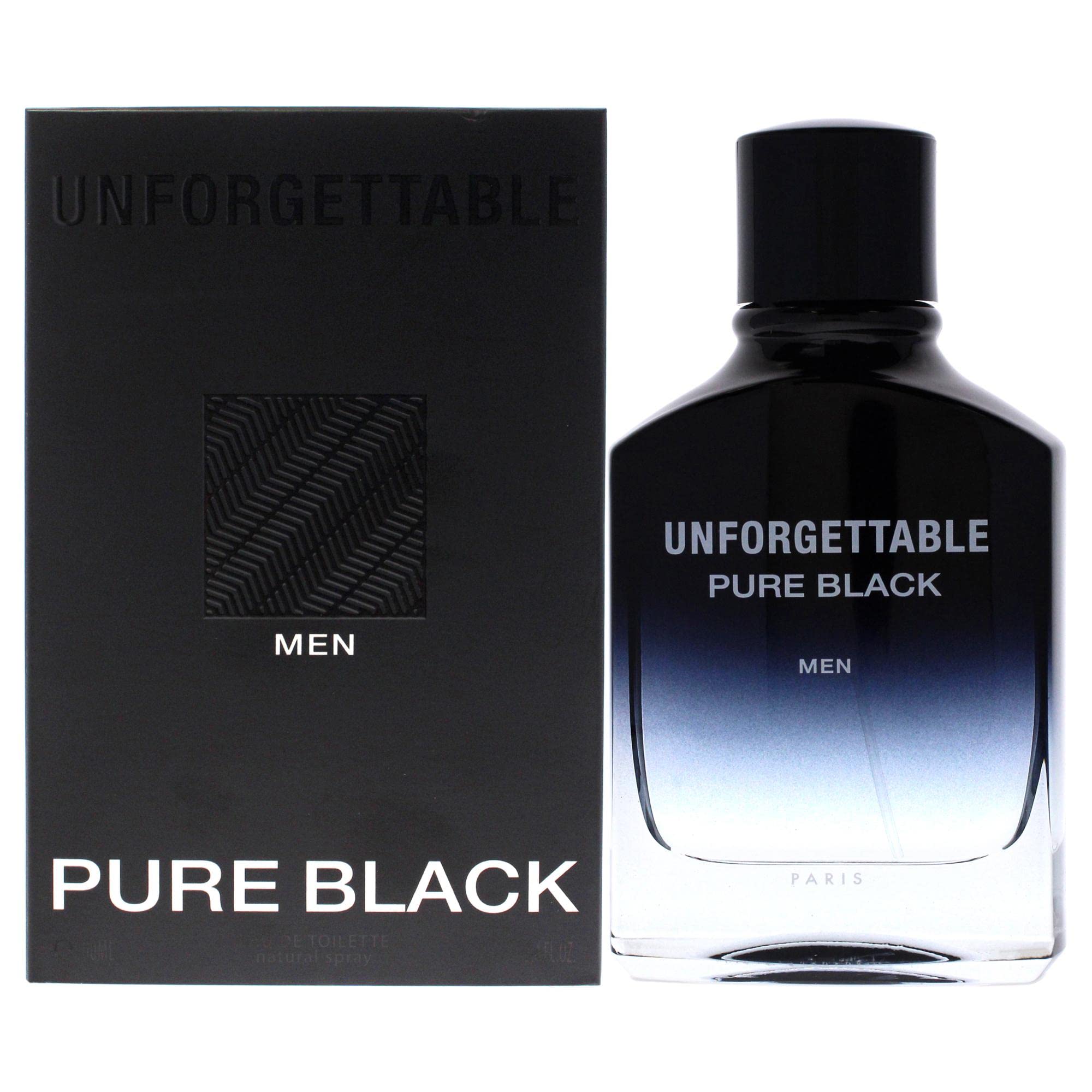 Unforgettable Pure Black By Glenn Perri, 3.4 Oz Eau De Toilette Spray For Men
