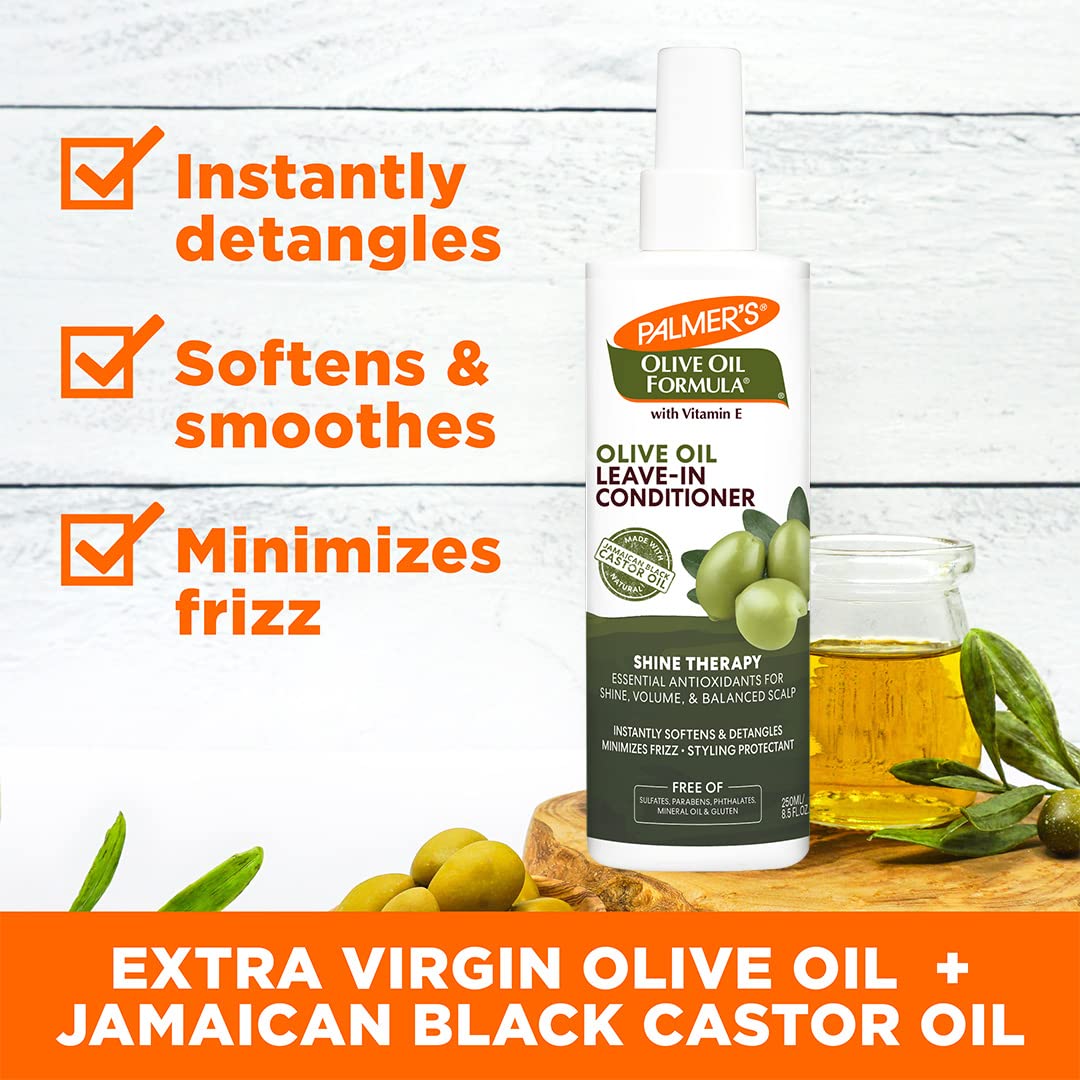 Palmer'S Olive Oil Formula Leave In Conditioner Spray, Shine Therapy, Instantly Detangle, Soften And Smooth Textured And Curly H