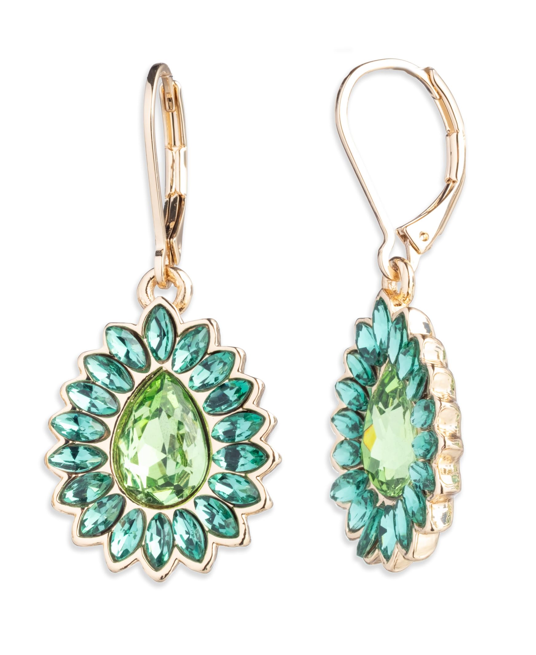 Emily in Paris Gold-Tone Color Crystal Drop Earrings