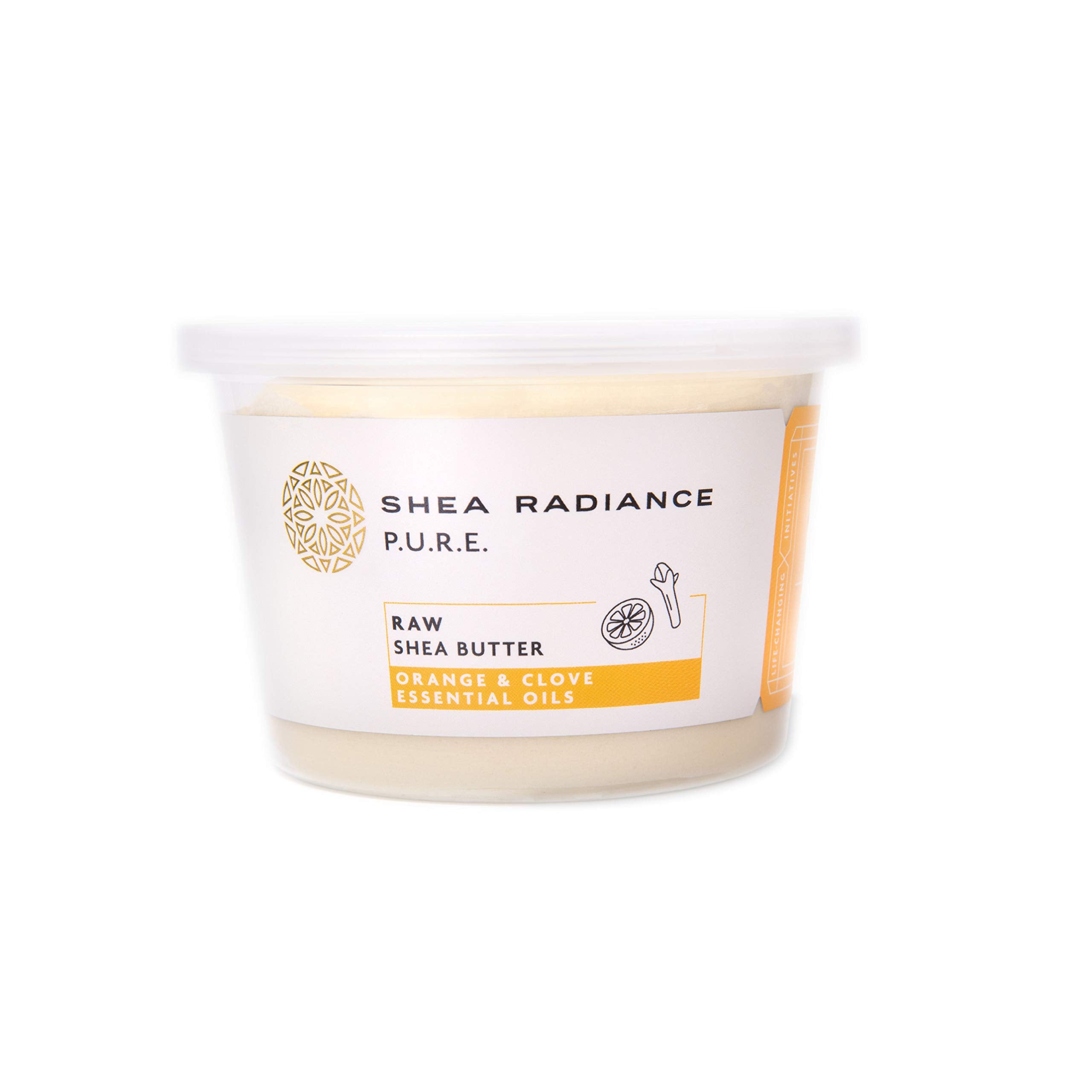 Shea Radiance Unrefined Organic Handcrafted Shea Butter - Face, Body, Hand, Skin & Hair Moisturizer - For All Skin Types | Orang