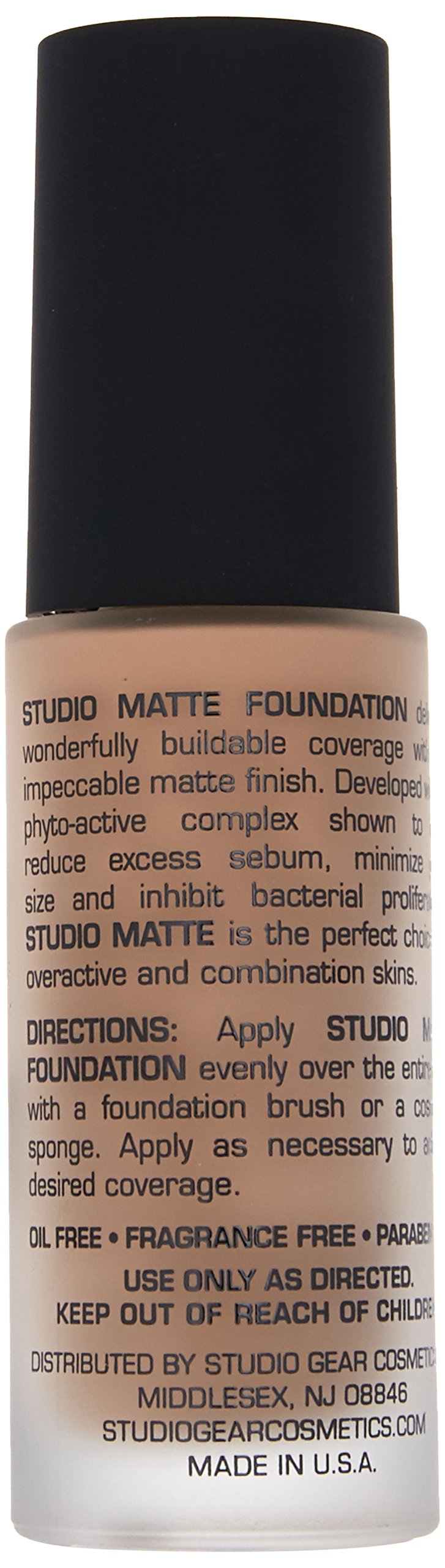 Studio Gear Cosmetics Studio Matte Foundation, Wheat, 1 Fluid Ounce