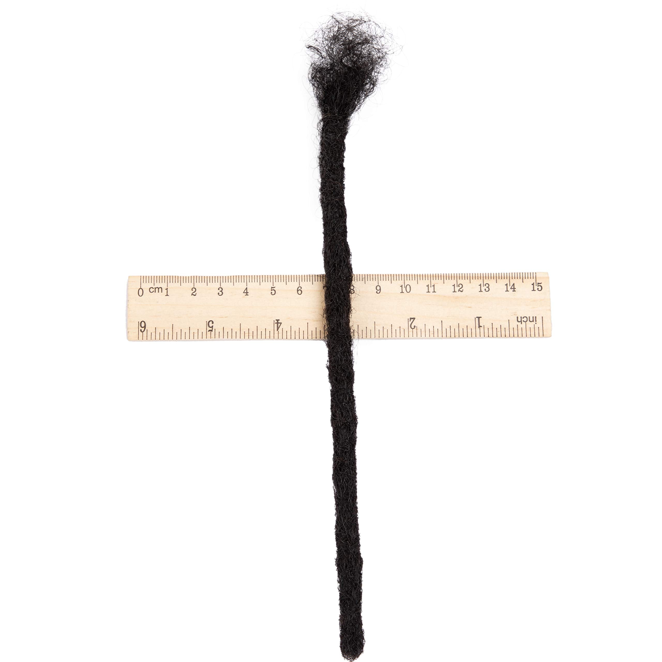 Teresa 0.8cm & 0.4cm Width 8-18 Inch 70 Strands 100% Human Hair Dreadlock Extensions for Men/Women/Kids, Full Hand-made Permanen