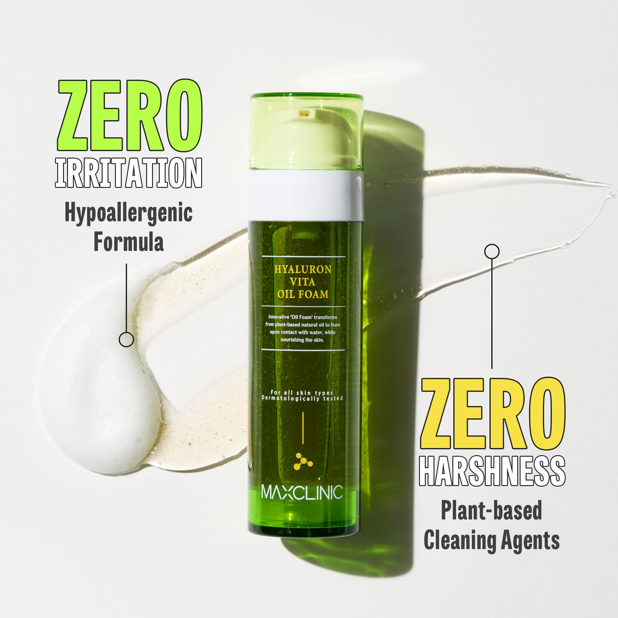 Maxclinic [K-Beauty] Hyaluron Vita Cleansing Oil Foam | Daily Face Wash Oil Based Cleanser To Foam | Korean Foaming Oil Face Cle