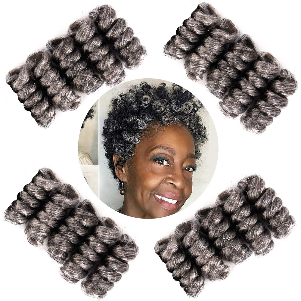 Queentas 3 Packs 10Inches Short Crochet Saniya Carrie Curl (12Mm) Synthetic Hair Extensions Crochet Hair For Black Women (Natura