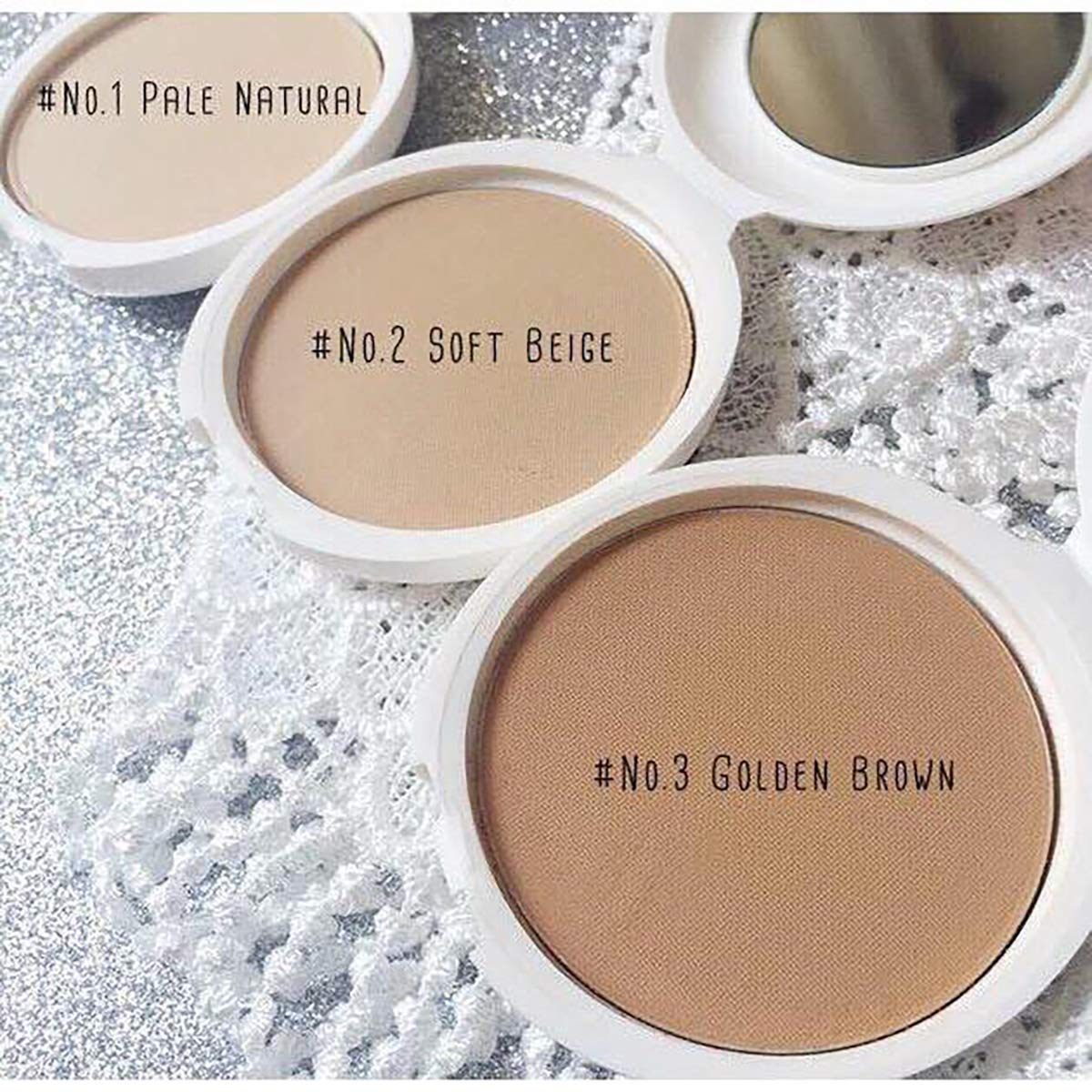 Super Oil Control Face Compact Foundation Powder Loose Translucent Perfect Skin Smooth Radiance Oil-Free Pressed Soft Beige Ligh