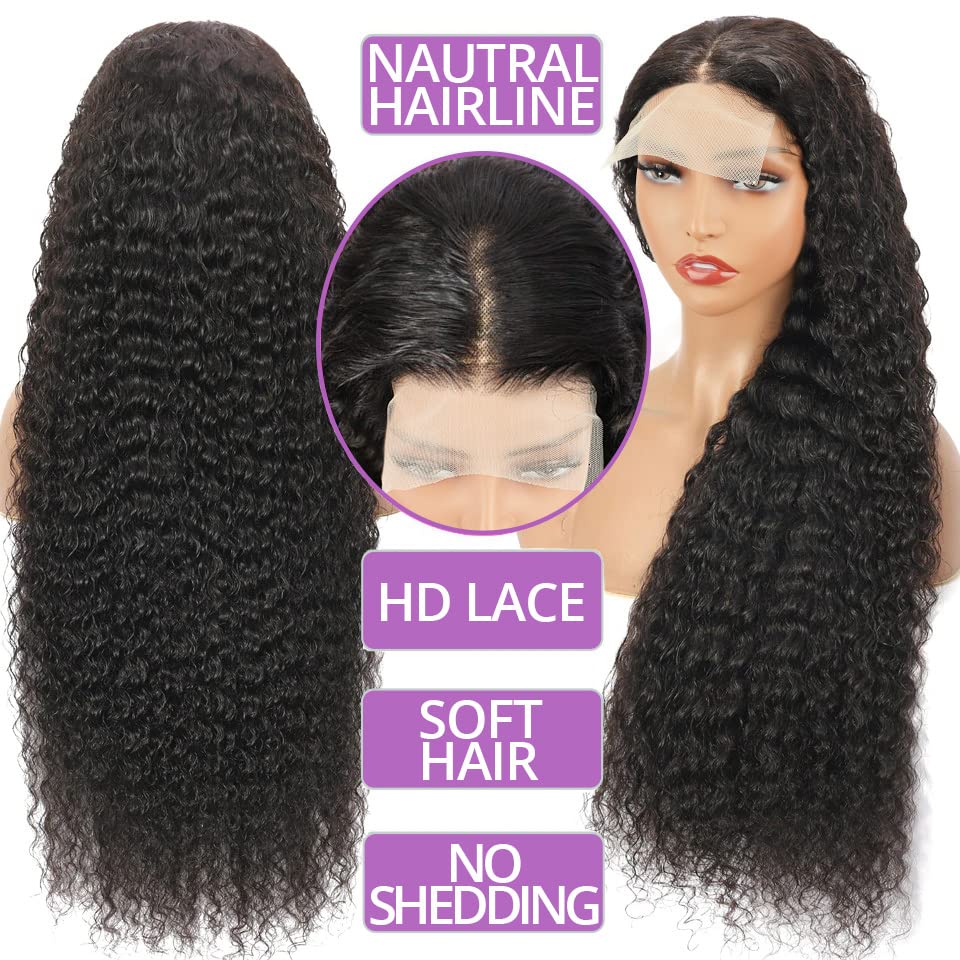 Aisi Deep Wave Lace Front Wigs Human Hair 180% Density 4X4 Lace Closure Wigs For Black Women Brazilian Glueless Wigs Human Hair