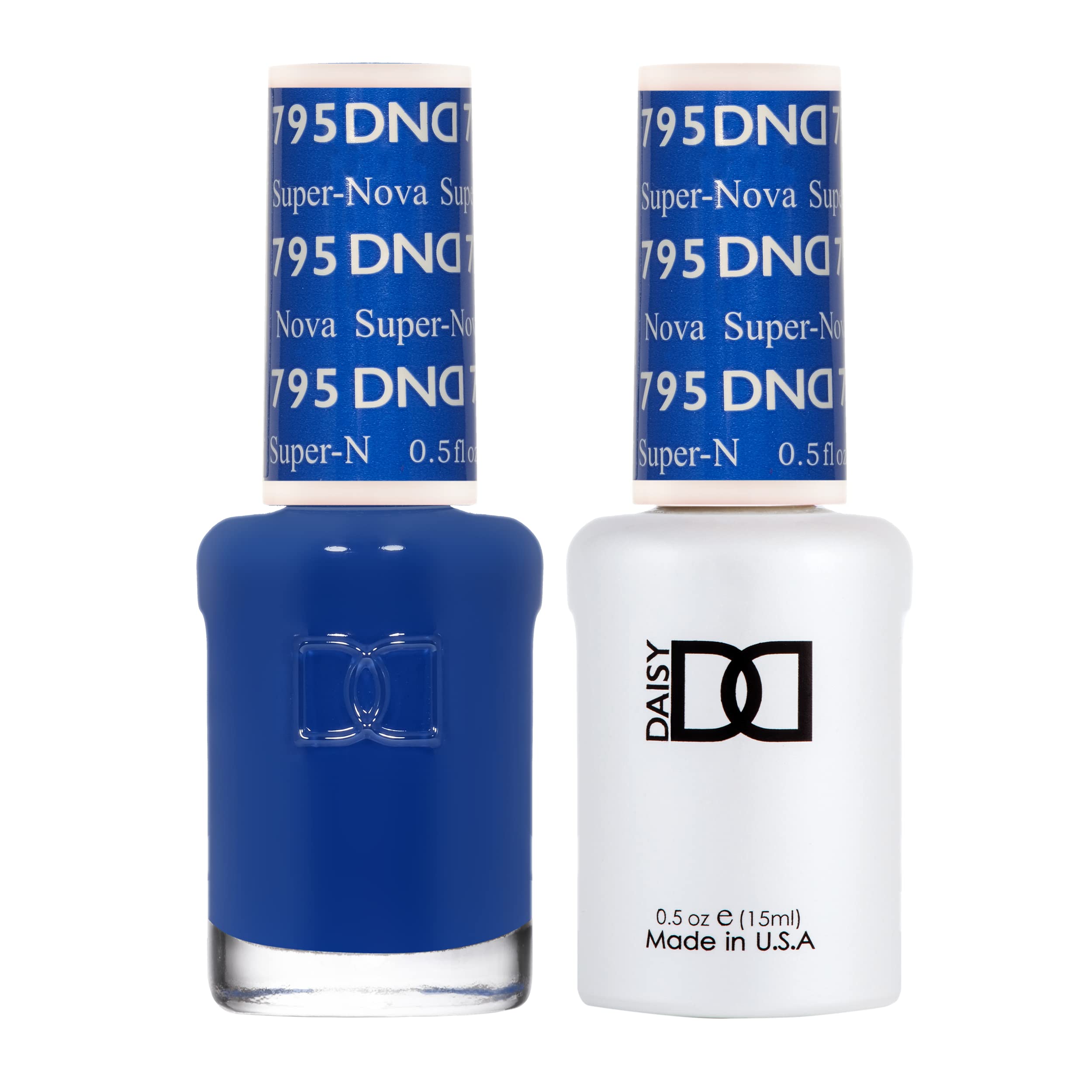 DND Gel Polish Set, Blue Collection, UV/LED Gel Polish and Air Dry Nail Lacquer, Matching Chip-Free Polish Duo, 795 Super-Nova, 
