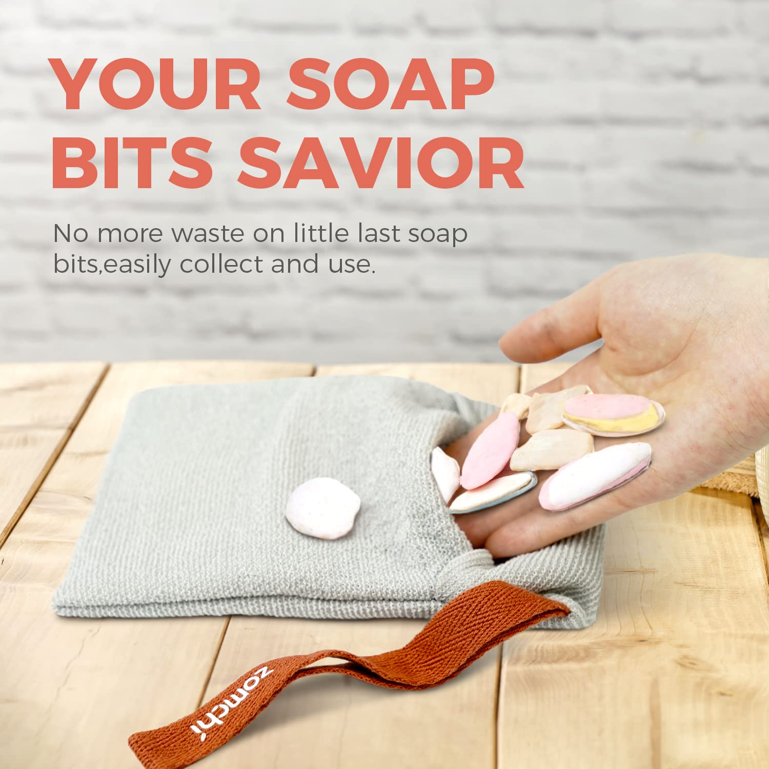 Zomchi 2 Pieces Of Soap Bags With Gentle Roughness, Soap Savers For Bar Soap, Body Scrubbers For Use In Shower, Soap Exfoliating