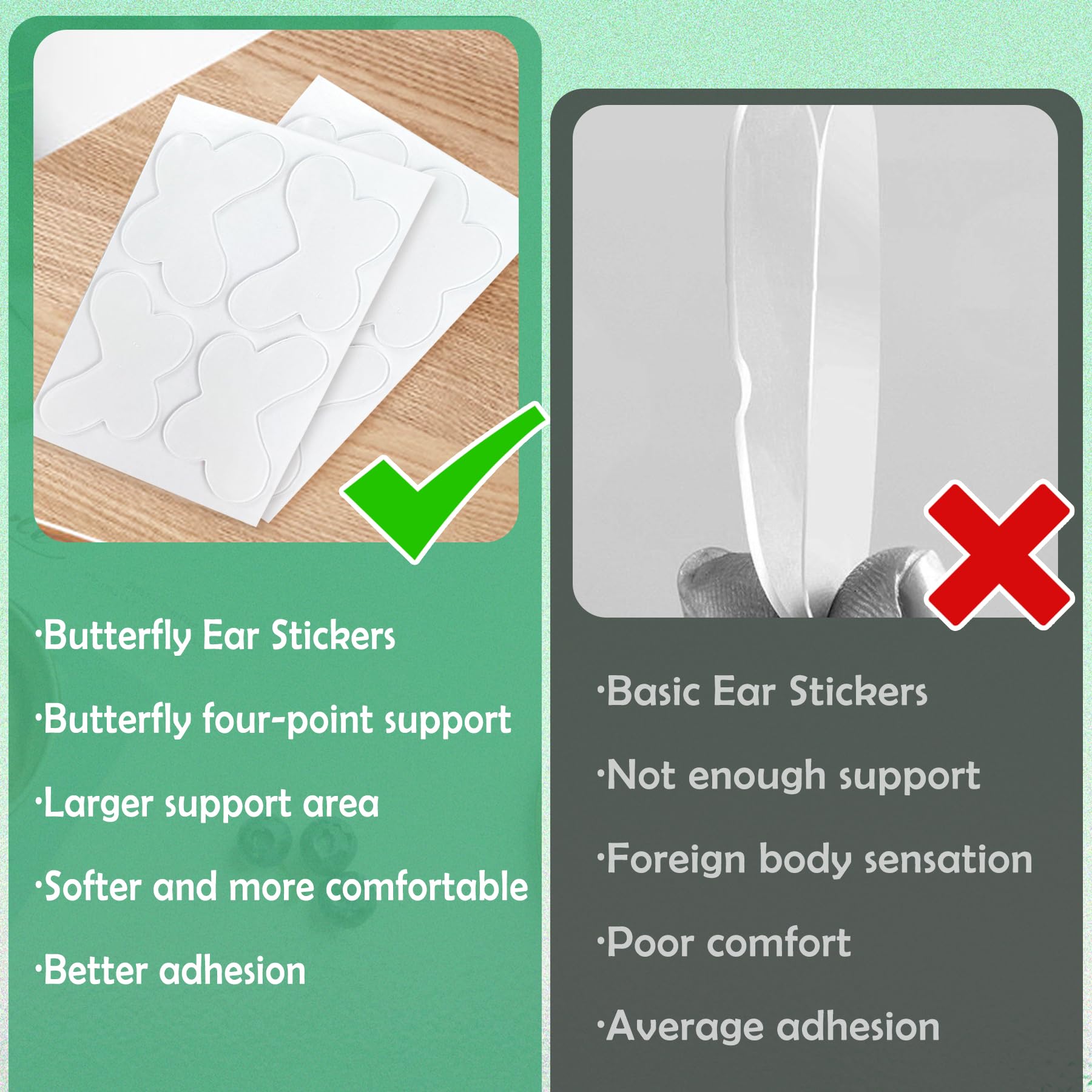 EKIND Elf Ear Stickers, Standing Ear Stickers, Silicone Cosmetic Ear Stickers, Ear Stickers for Styling Ears for Photoshoots, fo