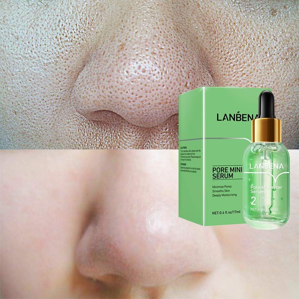 Lanbena Pore Minimizer Serum, Pores Shrinking Serum For Face, Oil Control Firming, Tightening Pores, Vegan Moisture After Blackh