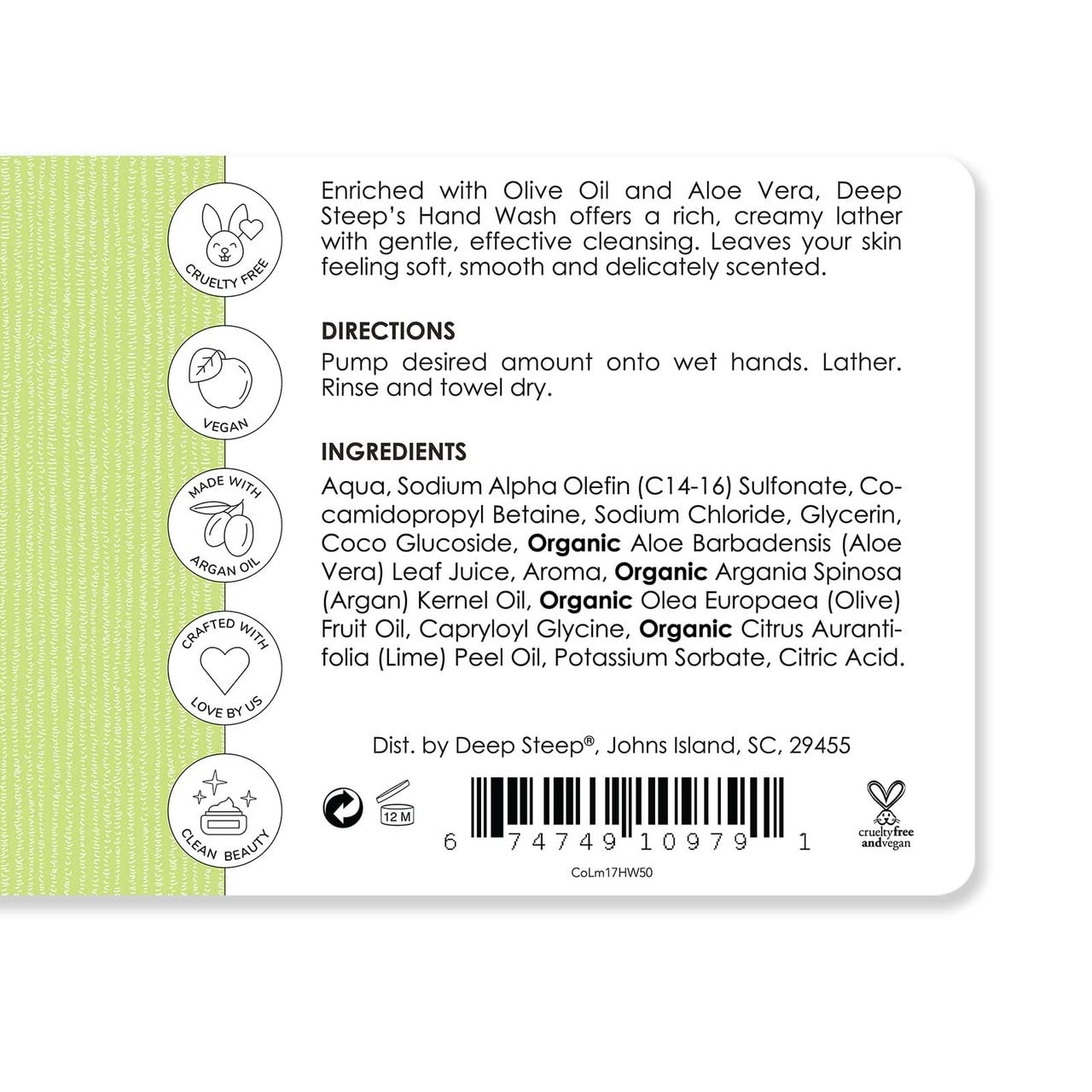 Deep Steep Liquid Hand Wash, 17.6 Ounces (Coconut Lime)