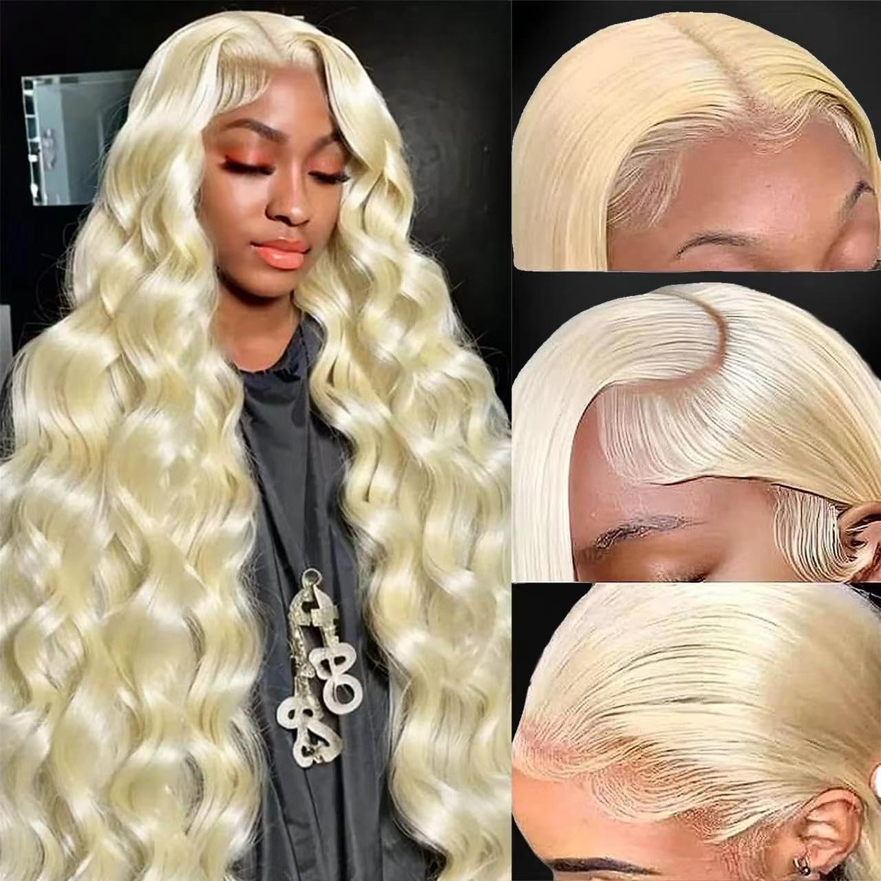 Xsilu 613 13x6 Lace Front Wig Human Hair Body Wave Blonde Wig Human Hair 613 HD Lace Frontal Wig Blonde Lace Front Wigs Human Ha