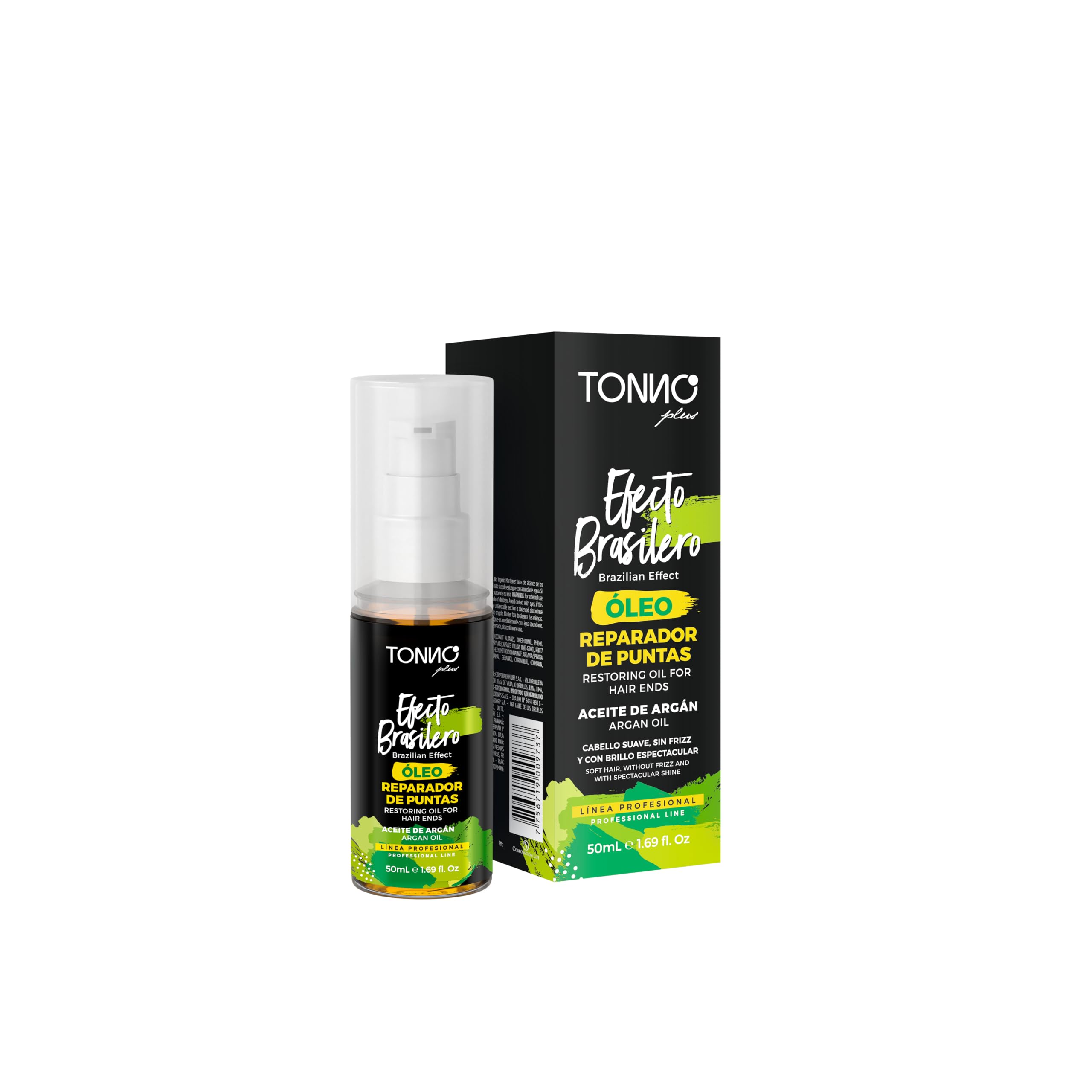 PLACENTA LIFE Tonno Plus Brazilian Effect Hair Oil Serum 1.69 fl oz  Keratin & Argan Oil Treatment for Straightened Hair, Prolo