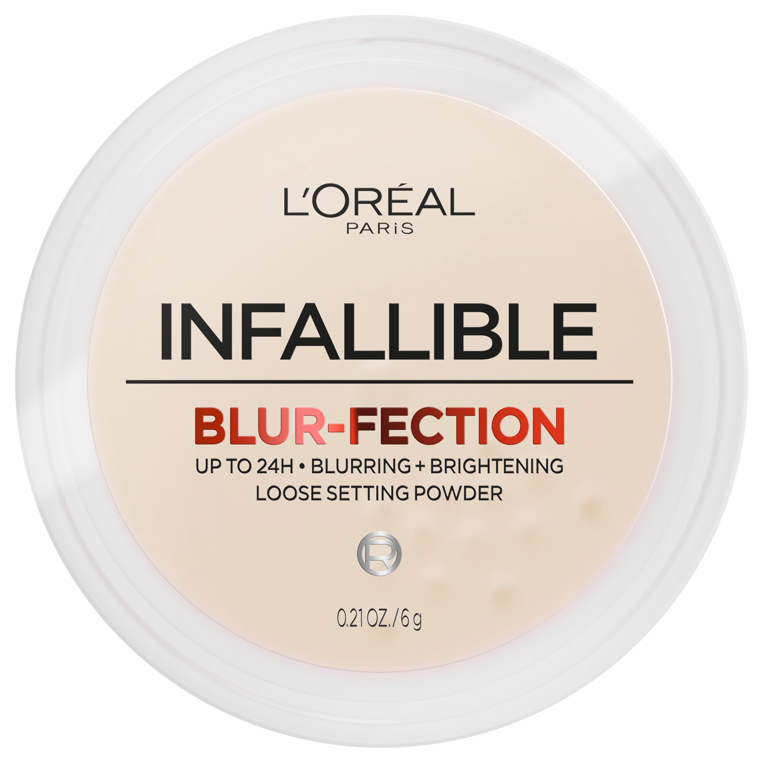 LOreal Paris Infallible Blurfection Longwear Loose Setting Powder, Blurring Face Powder With Up to 24HRs of Wear, Translucent 