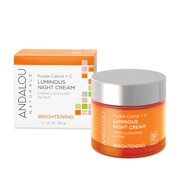 Andalou Naturals Purple Carrot + C Luminous Night Cream, 1.7Oz, Vitamin C For A Brighter Complexion