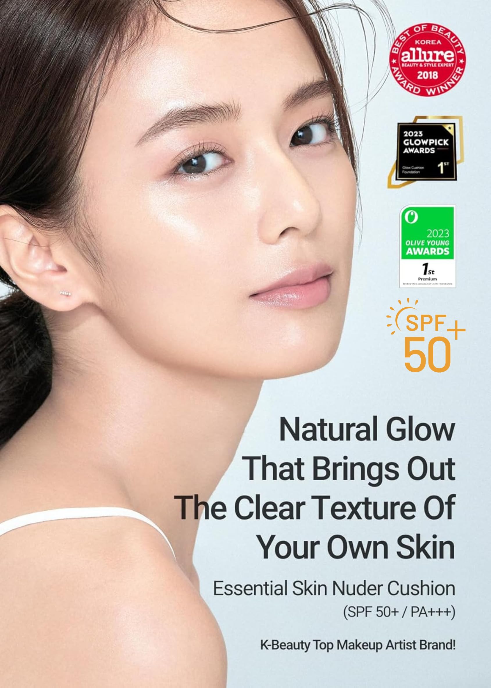 [Jungsaemmool Official] Essential Skin Nuder Cushion (Medium) | Refill Not Included | Foundation Makeup | Natural Finish | Build