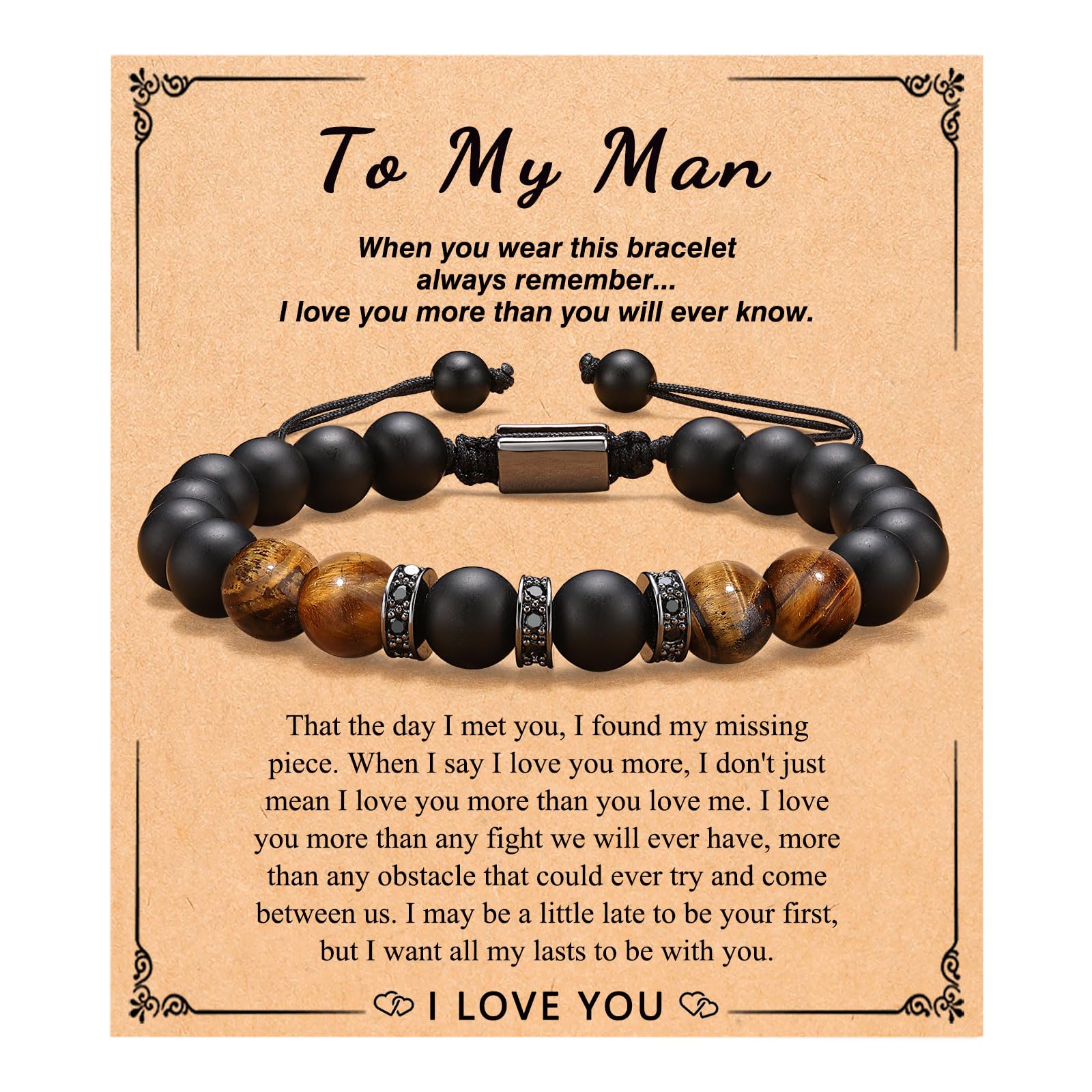 UNGENT THEM Birthday Gifts for Men Who Want Nothing Mens Gift Ideas Bracelet Unique Anniversary Christmas Sweetest Valentine 's 
