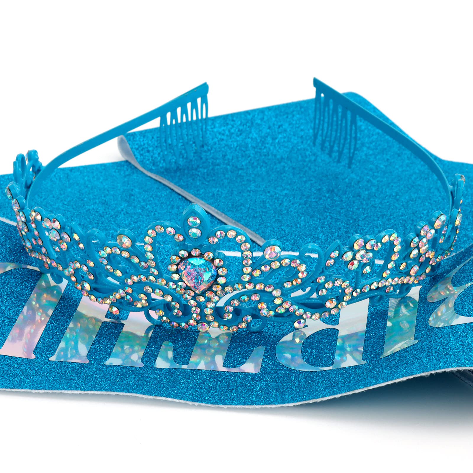 ''Birthday Girl '' Sash & Rhinestone Tiara Set COCIDE Birthday Sash and Tiara for Women Birthday Decoration Kit Rhinestone Head