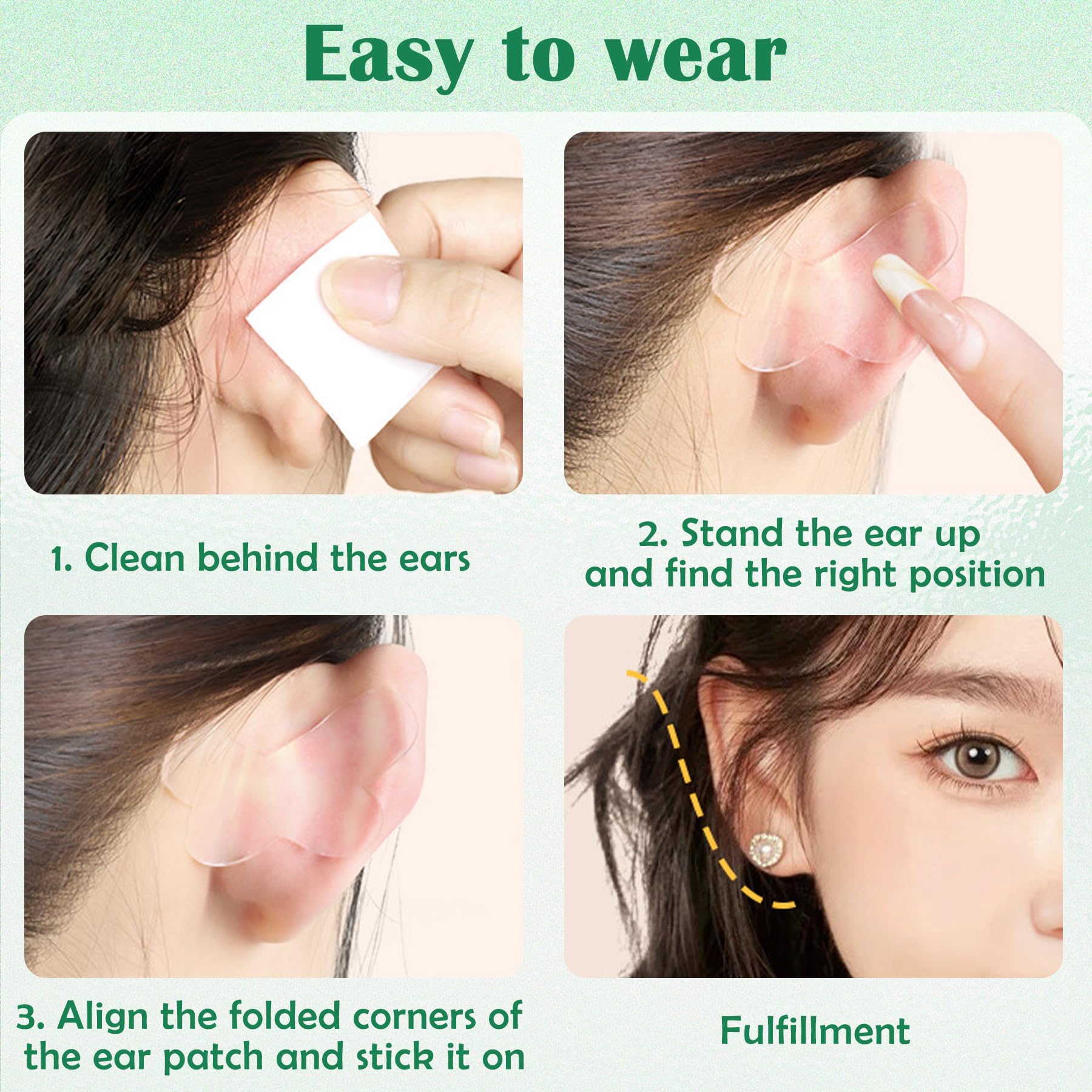 EKIND Elf Ear Stickers, Standing Ear Stickers, Silicone Cosmetic Ear Stickers, Ear Stickers for Styling Ears for Photoshoots, fo