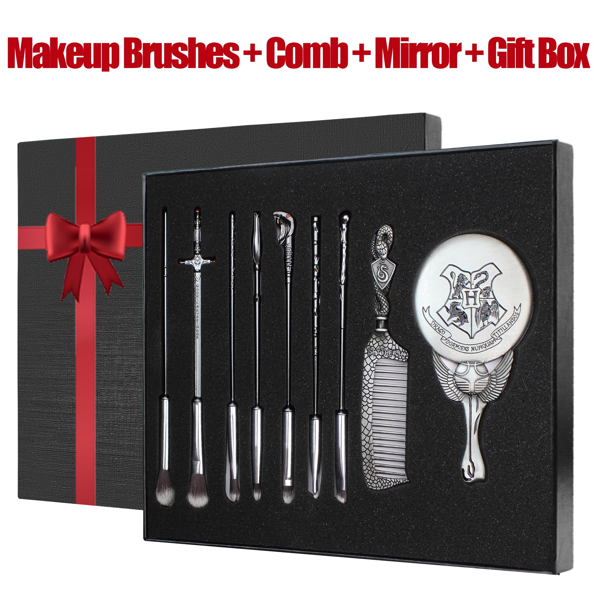 Potter Makeup Brushes Harry Gifts Comb Mirror With Gift Box For Eyeshadow Eyebrows Eyeliner Lips Concealer Contouring Highlighte