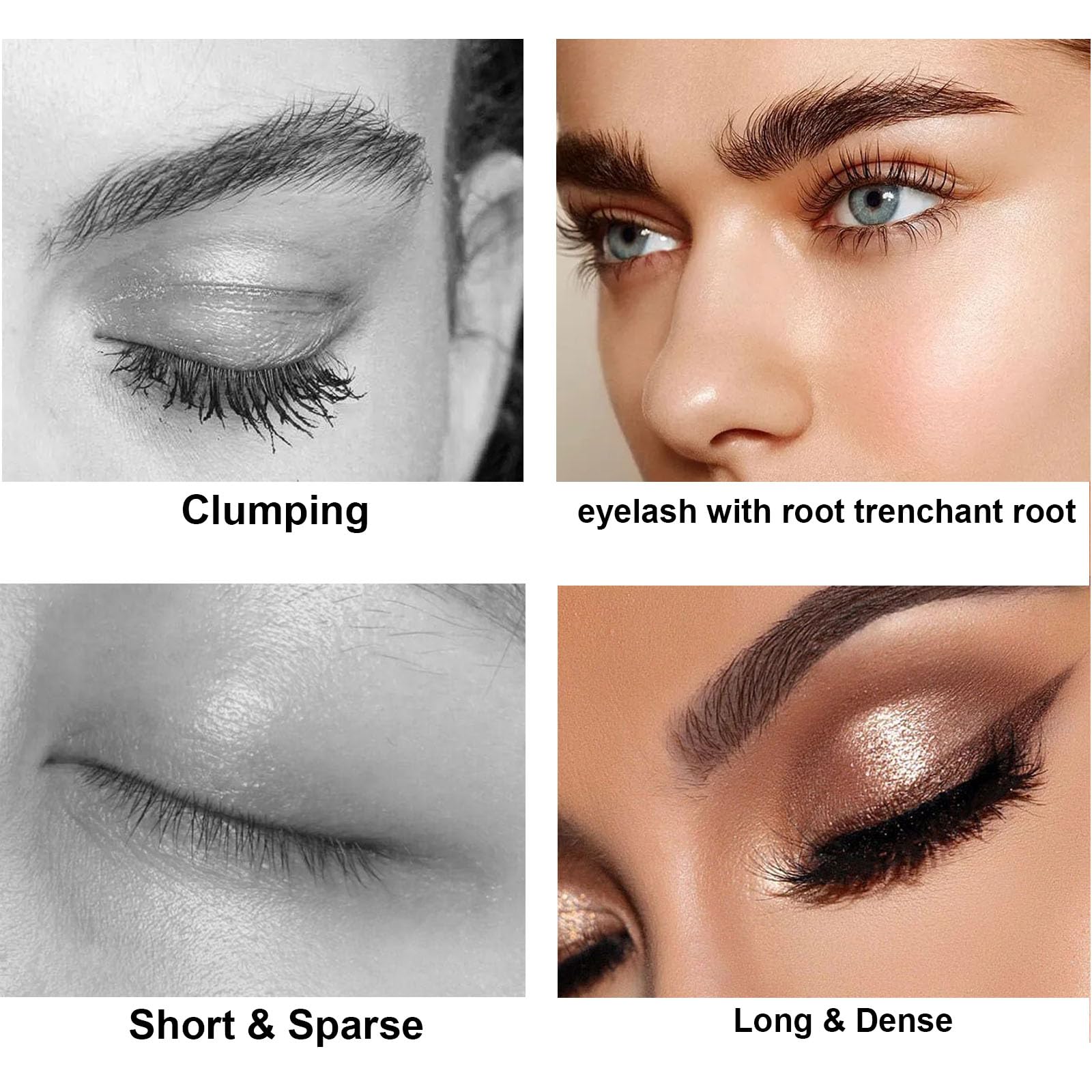 Mascara For Older Women, Black Mascara Volume And Length, Mascara For Seniors With Thinning Lashes Waterproof Mascara All Day, S