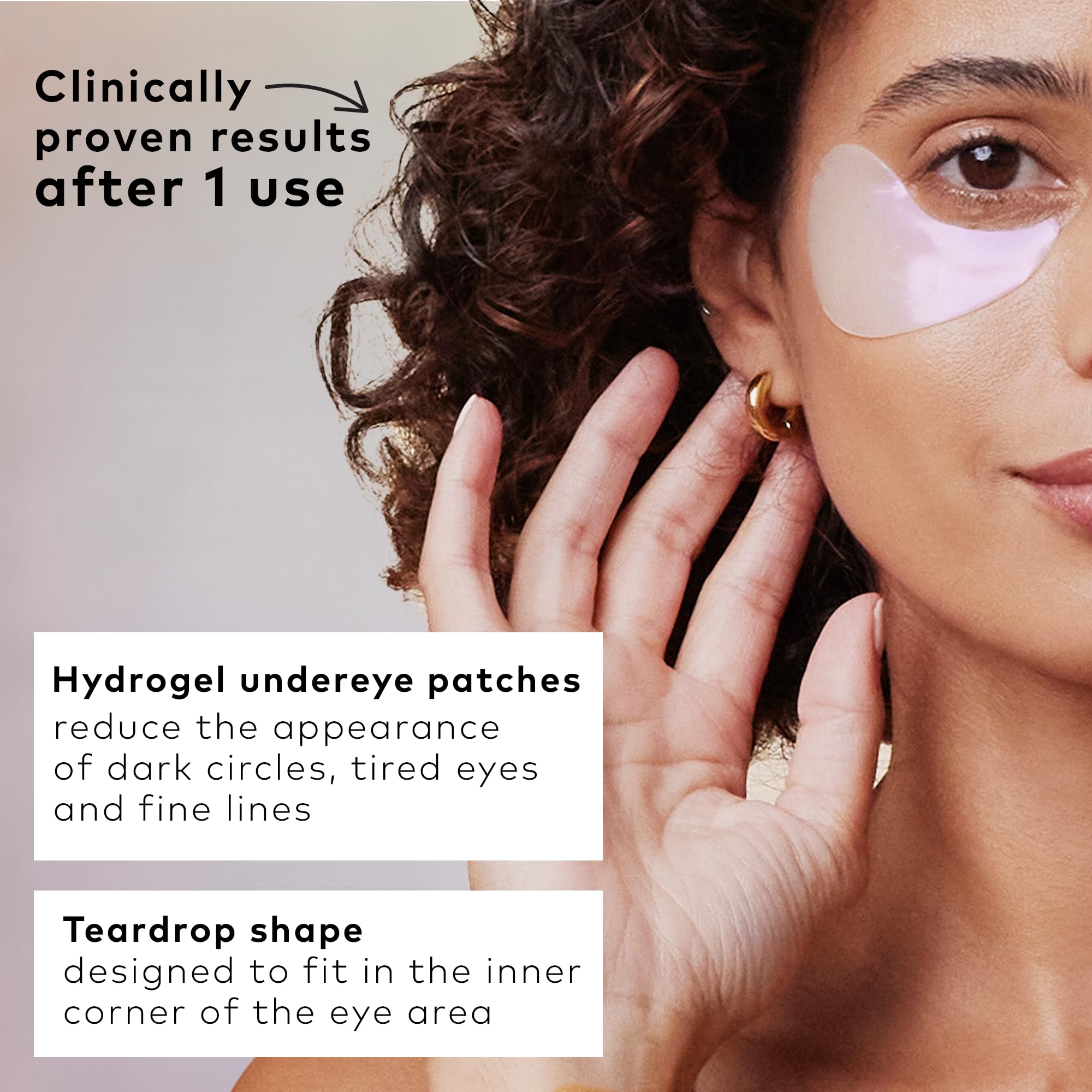 The Good Patch Brighten Up Hydrogel Under Eye Patches For Dark Circles And Puffy Eyes, Made With Niacinamide, Vitamin K, Pine Le