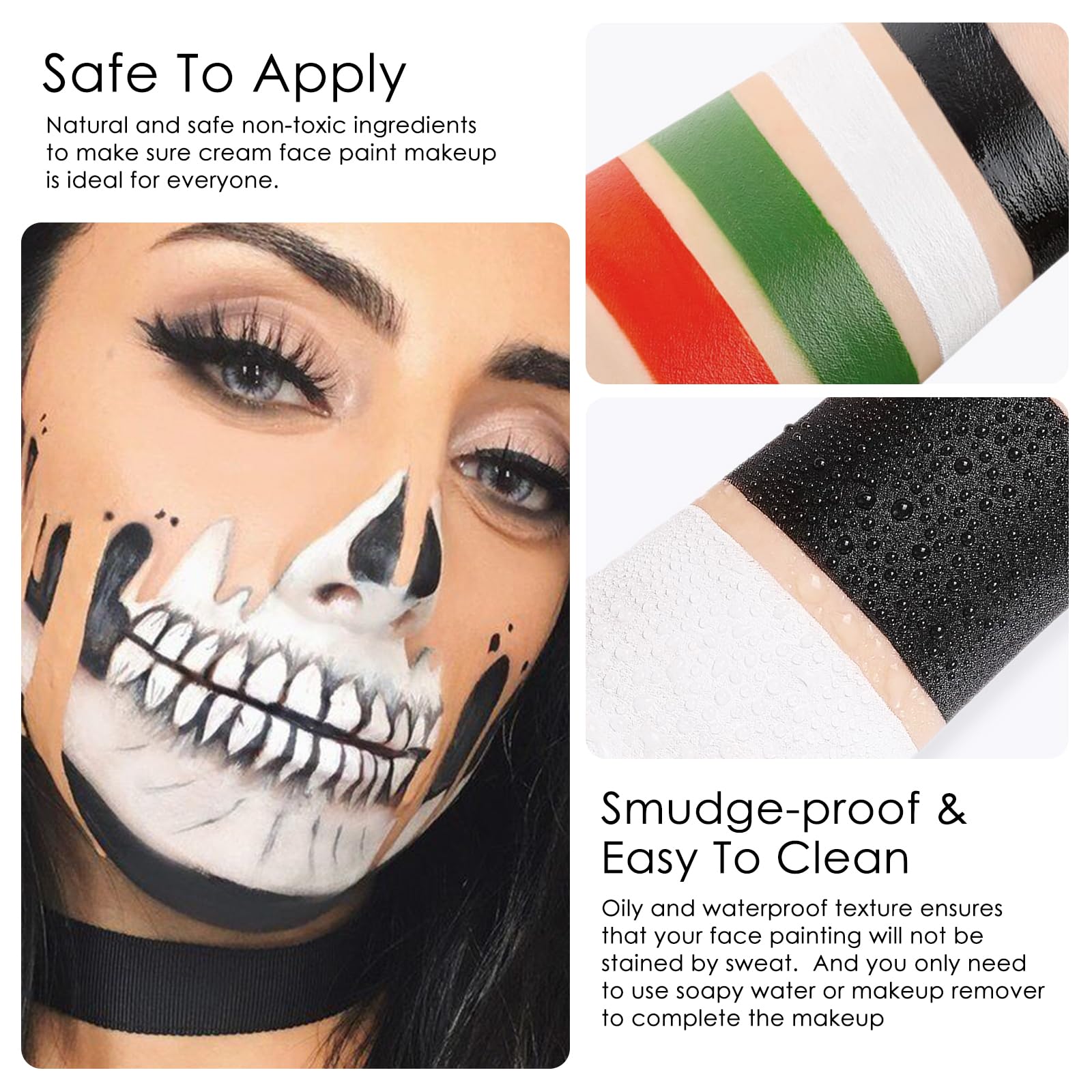 Freeorr 2Pcs Black Face Body Paint Stick Eye Black,Balck Makeup Paint Eyeblack For Baseball/Football/Halloween/Costume Accessori