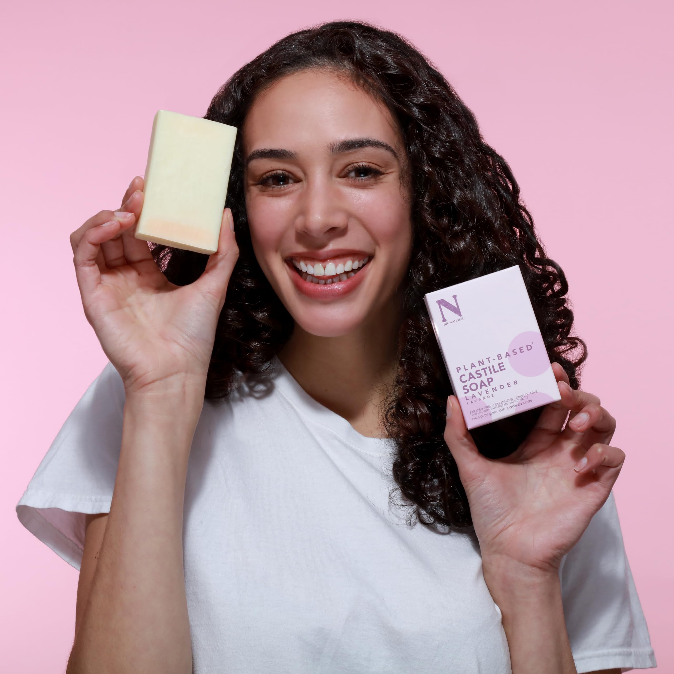 Dr. Natural Pure Castile Soap, Lavender, 5 Oz - Plant-Based - Made With Shea Butter - Rich In Essential Oils - Paraben-Free, Sul