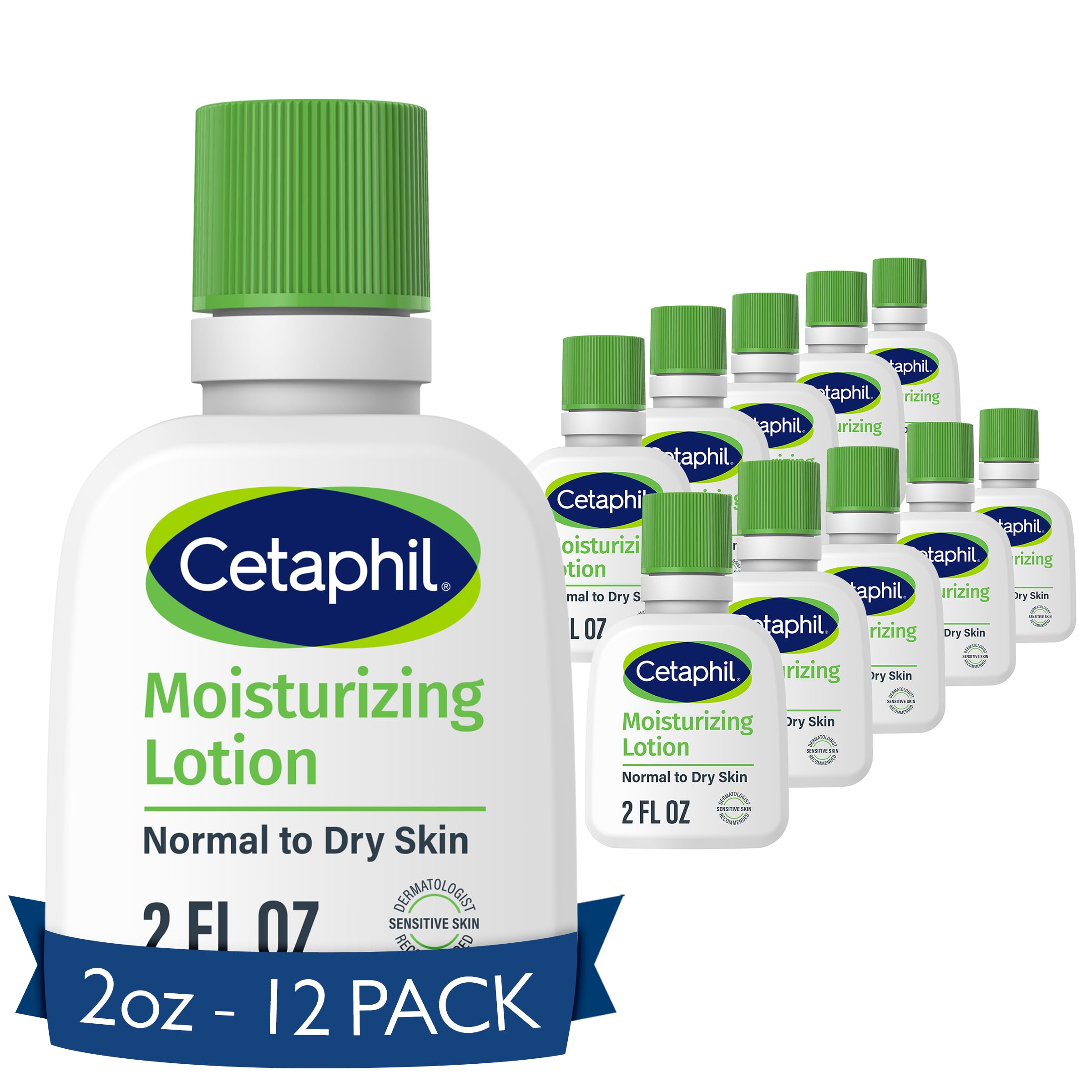 Cetaphil Body Moisturizer, Hydrating Moisturizing Lotion For All Skin Types, Suitable For Sensitive Skin, New 2 Oz Pack Of 12, F