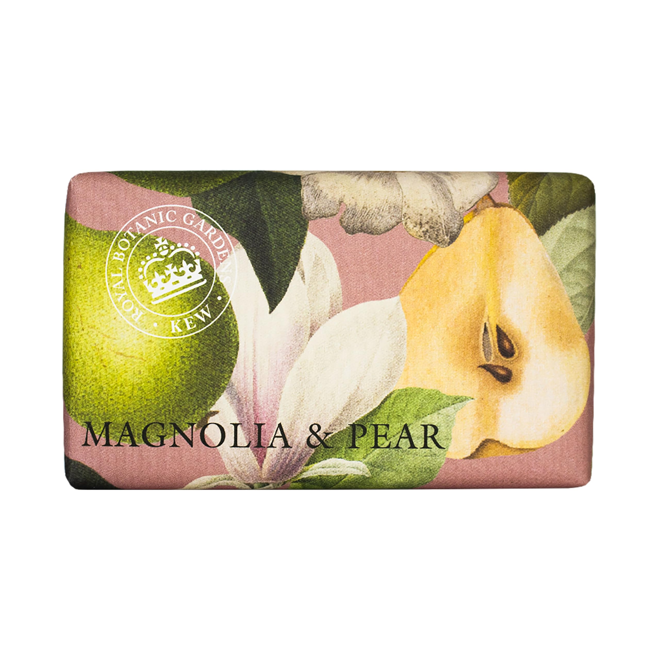 The English Soap Company Royal Botanical Gardens Kew Wrapped Soap Bar, Luxury Pear Shea Butter Soap Bar, Moisturising Soap Bar f