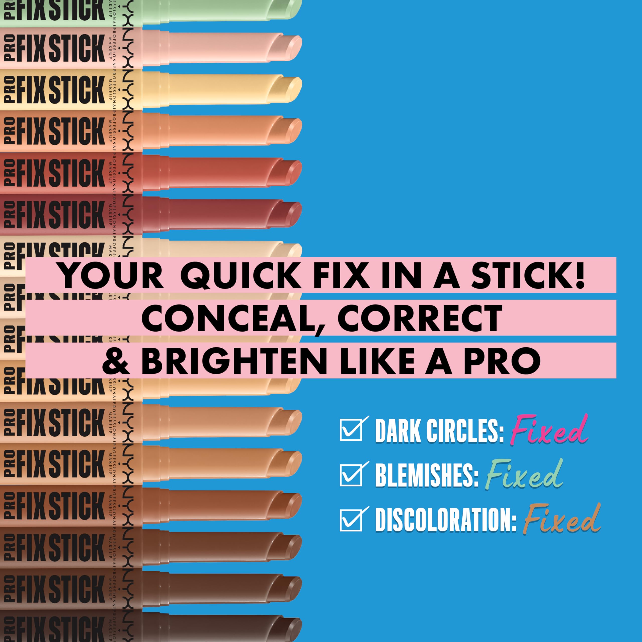 Nyx Professional Makeup Pro Fix Stick Correcting Concealer, Buildable Medium Coverage Concealer Stick - Natural