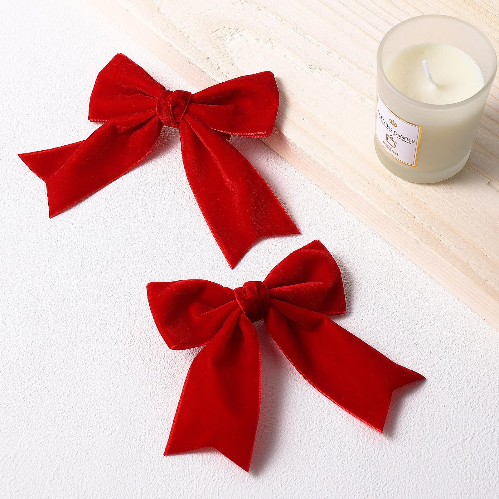 Red Velvet Hair Bows Clips 4'' Cute Valentines Back School Christmas New Year Alligator Barrettes Hairpins Gift Accessory For Ki